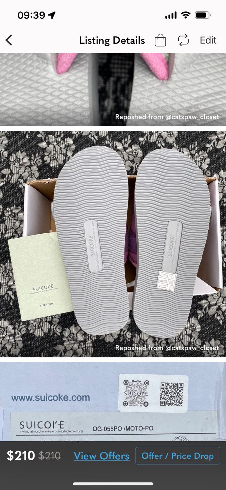 Suicoke Suicoke MOTO PO Slide Women’s 7 pink purple sandals Size US 7 / IT 37 - 5 Thumbnail
