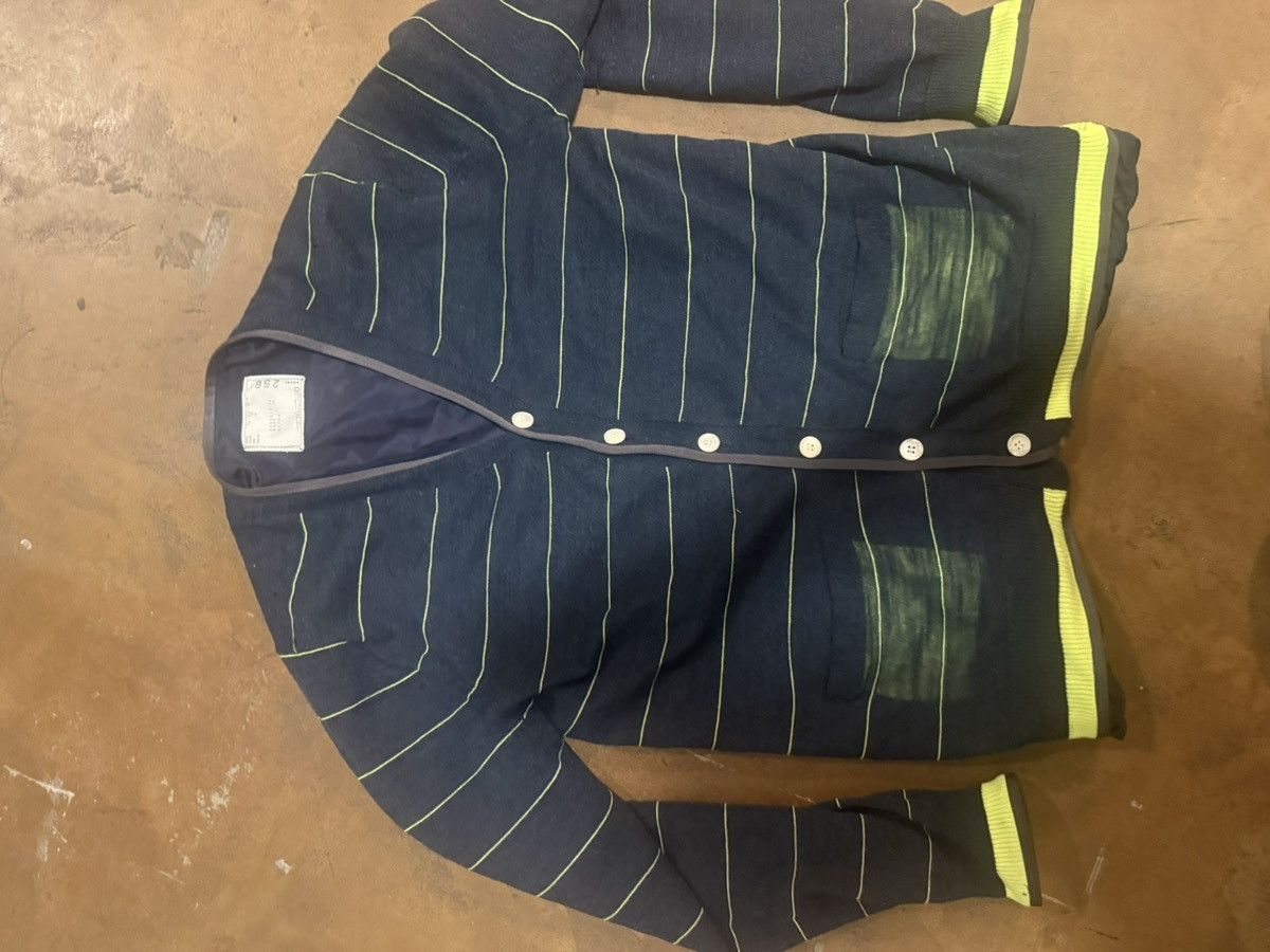 Sacai Neon pinstripe cardigan Size US L / EU 52-54 / 3 - 1 Thumbnail