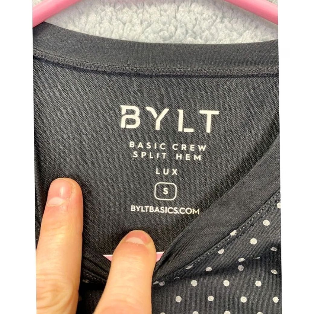 Vintage BYLT Shirt T-Shirt Crewneck Mens Small Black Polka Dot Lux Drop Cut Breathable Lightweight Size US S / EU 44-46 / 1 - 5 Thumbnail
