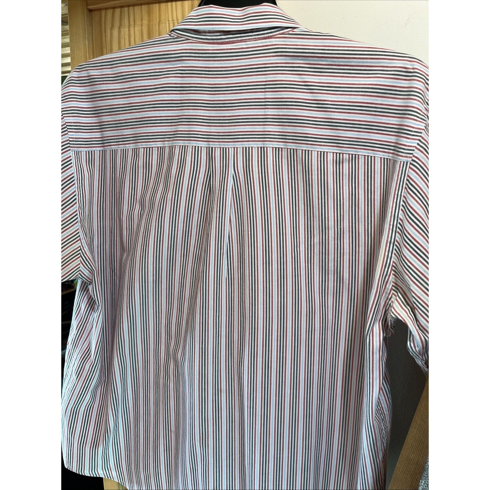 Puritan Puritan VTG men’s L White Red Blue Striped Cotton Poly shirt Size US L / EU 52-54 / 3 - 8 Thumbnail