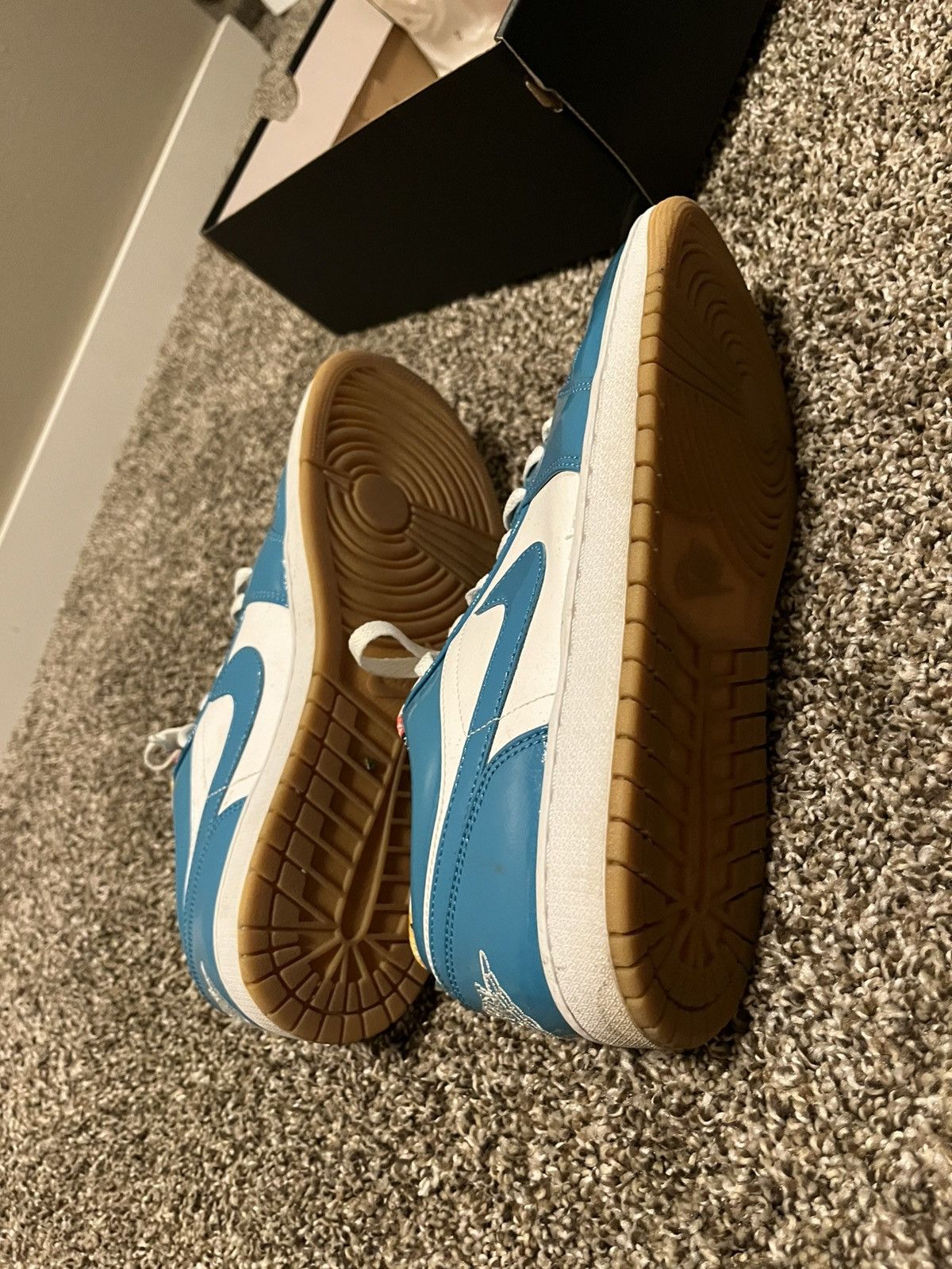 Jordan Brand Jordan 1 Low SE Barcelona Cyber Teal Size US 12 / EU 45 - 6 Thumbnail