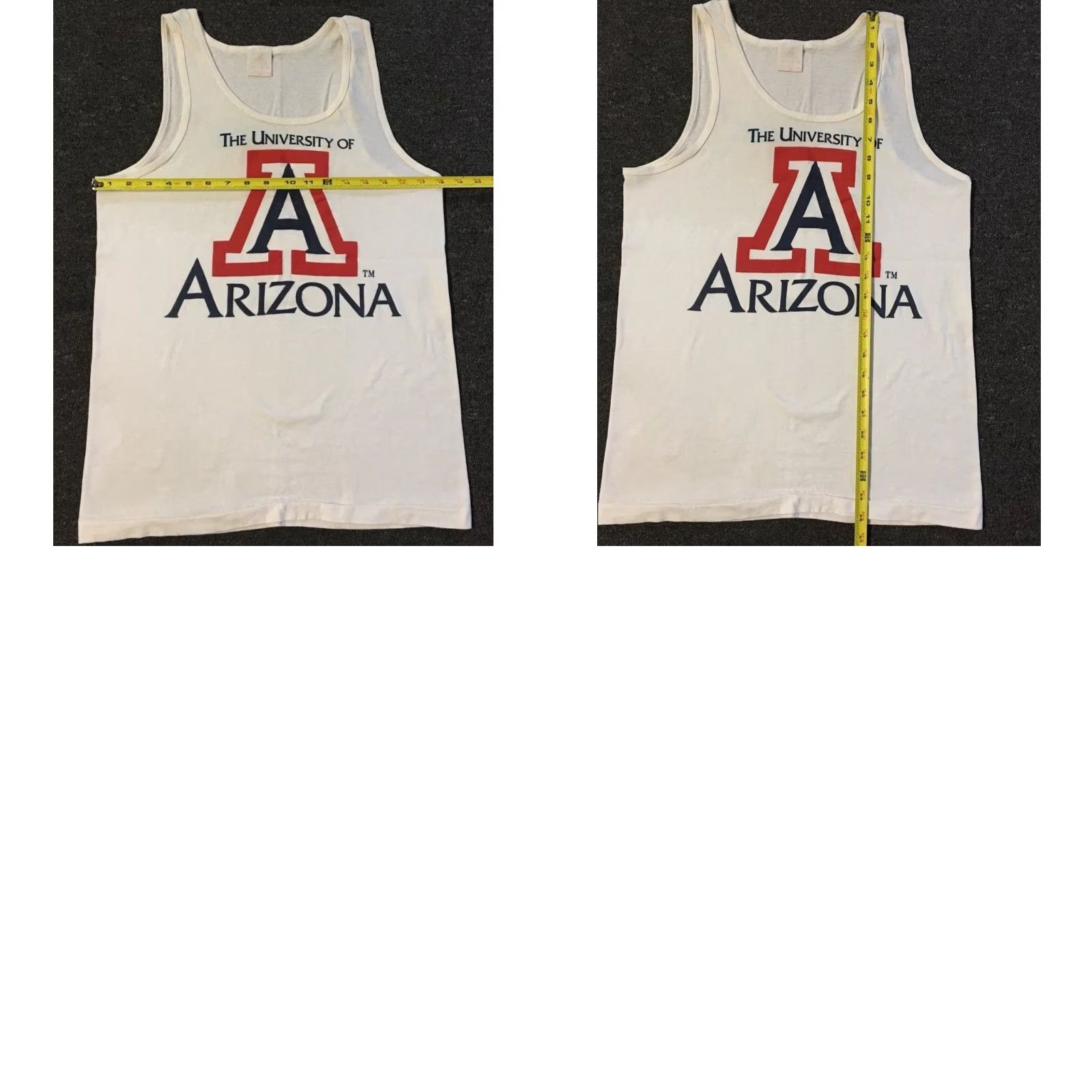 Vintage VINTAGE 80s University Of Arizona Faded Tank Top S Wildcats College Track Grunge 90s Shirt Men Small White Single Stitch USA University Tape? Size US S / EU 44-46 / 1 - 9 Thumbnail