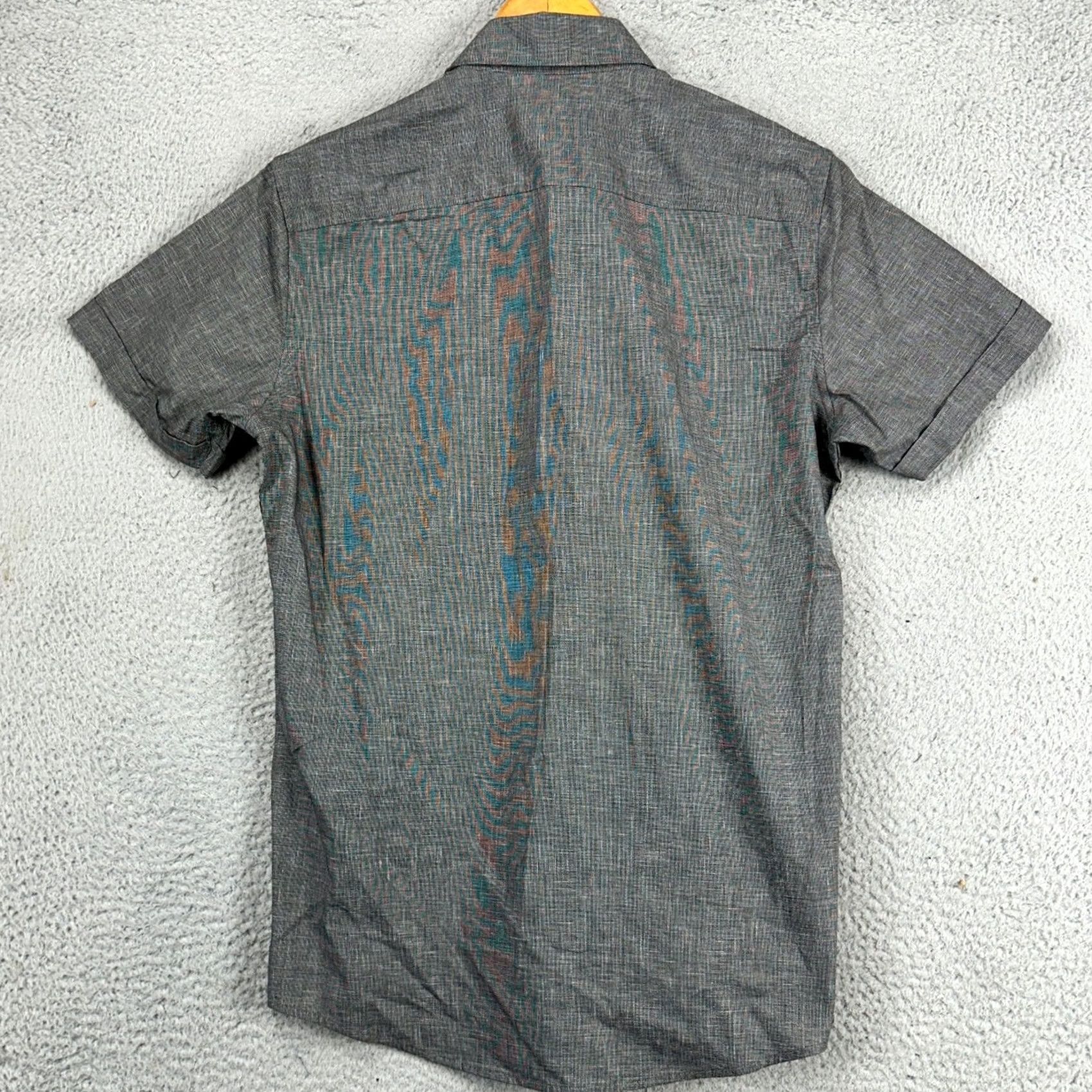 Apt. 9 Apt. 9 Shirt Mens Small Grey Smart Temp Short Sleeve Button-Up Pocket NEW Size US S / EU 44-46 / 1 - 3 Thumbnail