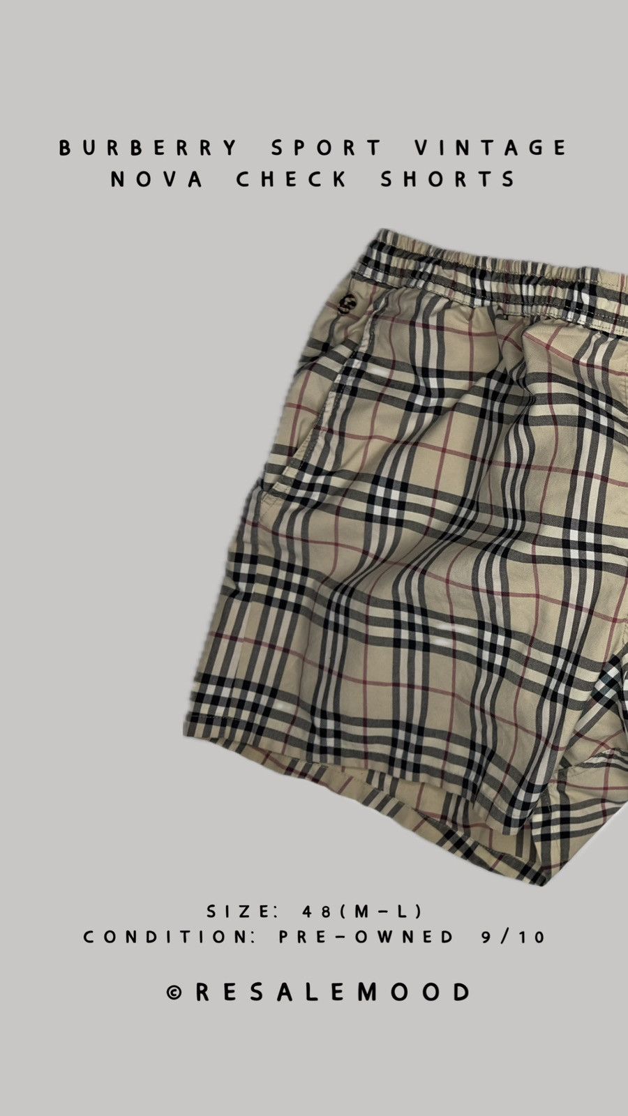 Burberry × Vintage Burberry Sport vintage nova check shorts rare items Size US 40 / EU 56 - 2 Thumbnail