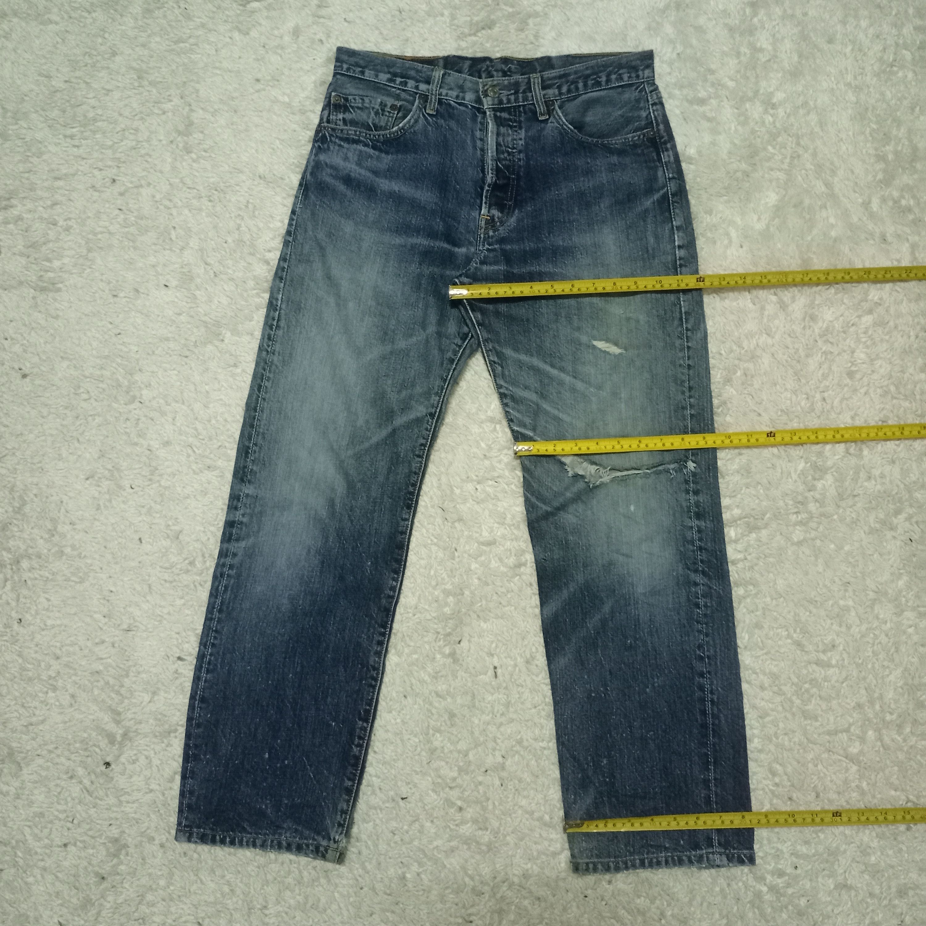 Levi's × Levi's Vintage Clothing Vintage 90s Levis 501 Blue Wash Distressed Baggy Jeans 32x28 Size US 32 / EU 48 - 9 Thumbnail