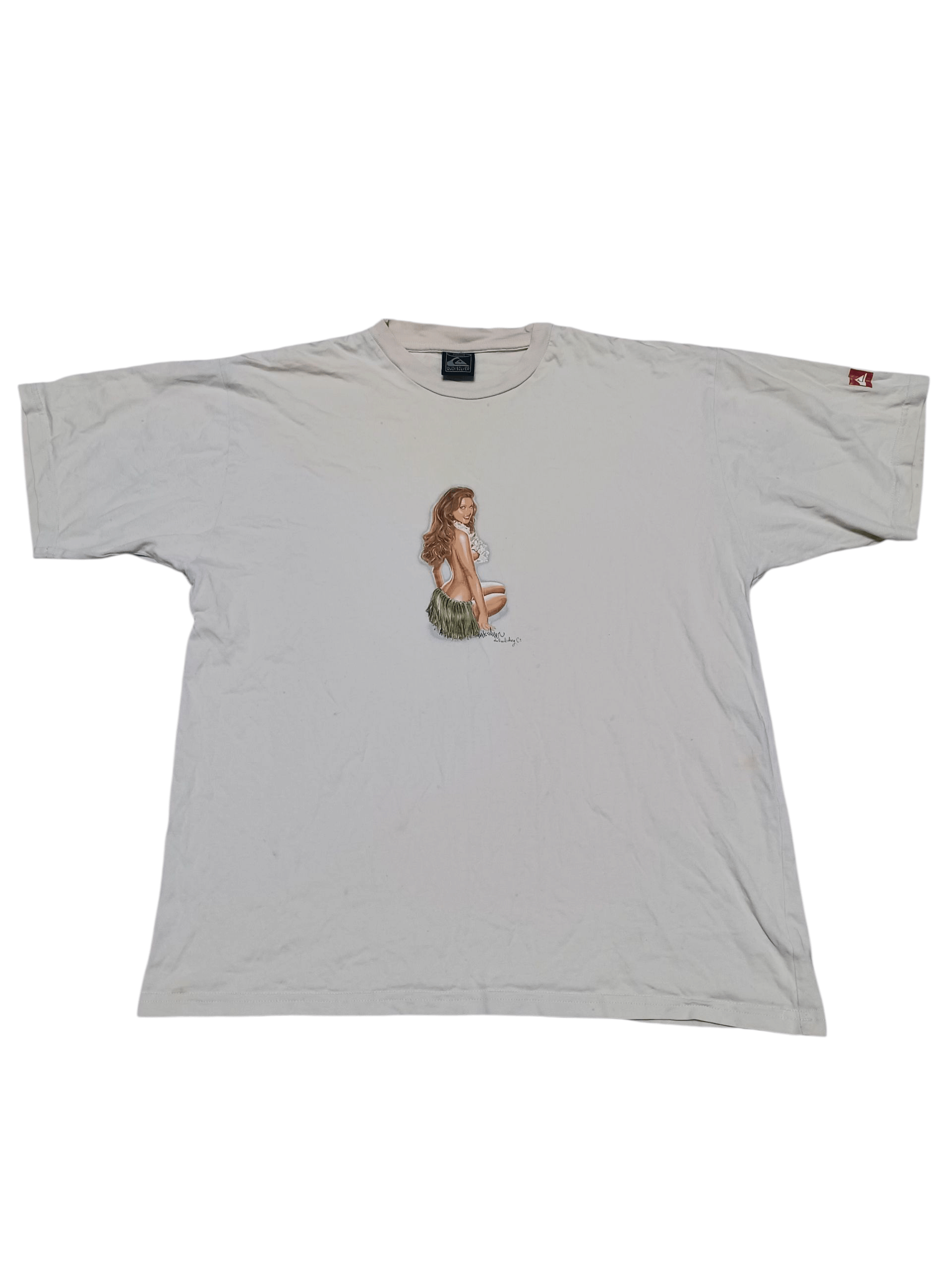 Quiksilver QUIKSILVER NUDE GIRL VINTAGE DIRTY SK8 SURF STREETWEAR TEE Size US M / EU 48-50 / 2 - 1 Thumbnail