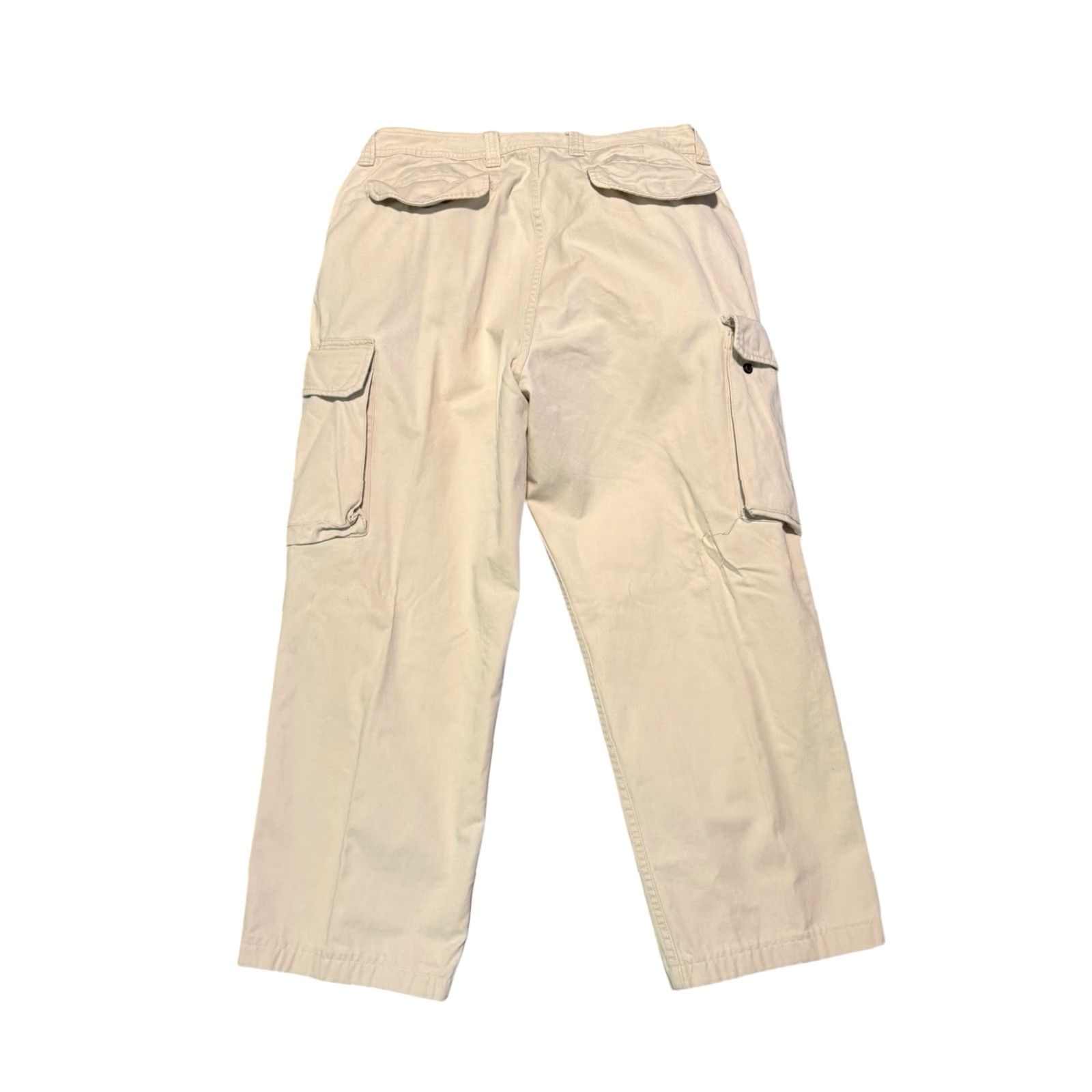 Polo Ralph Lauren VINTAGE Polo Jeans Co Ralph Lauren Cargo Pants Mens 38x30 White Military Surplus Cargo Pants / Workwear / 90s / Army / Outdoors Mens White Cotton Size US M / EU 48-50 / 2 - 5 Thumbnail