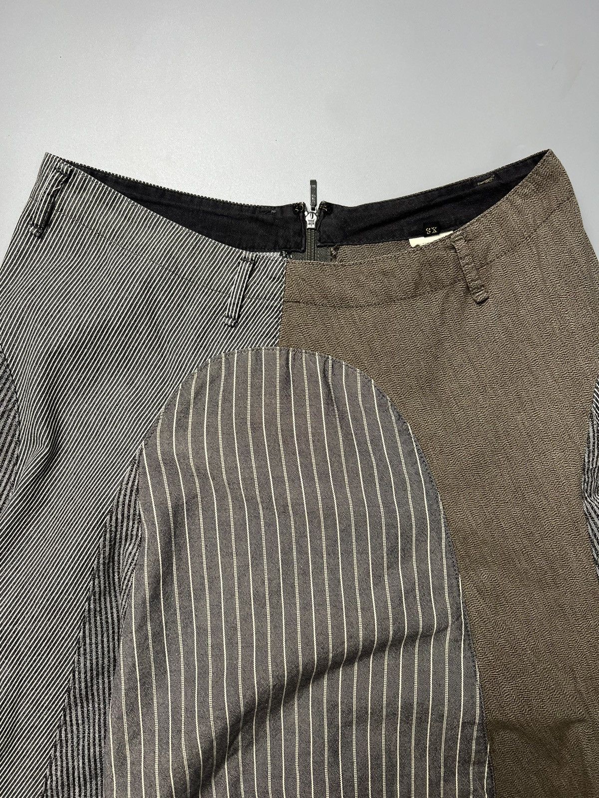 Kapital Kapital Patchwork Hikory/HerringboneTwill Midi Skirts Size 28" / US 6 / IT 42 - 3 Thumbnail