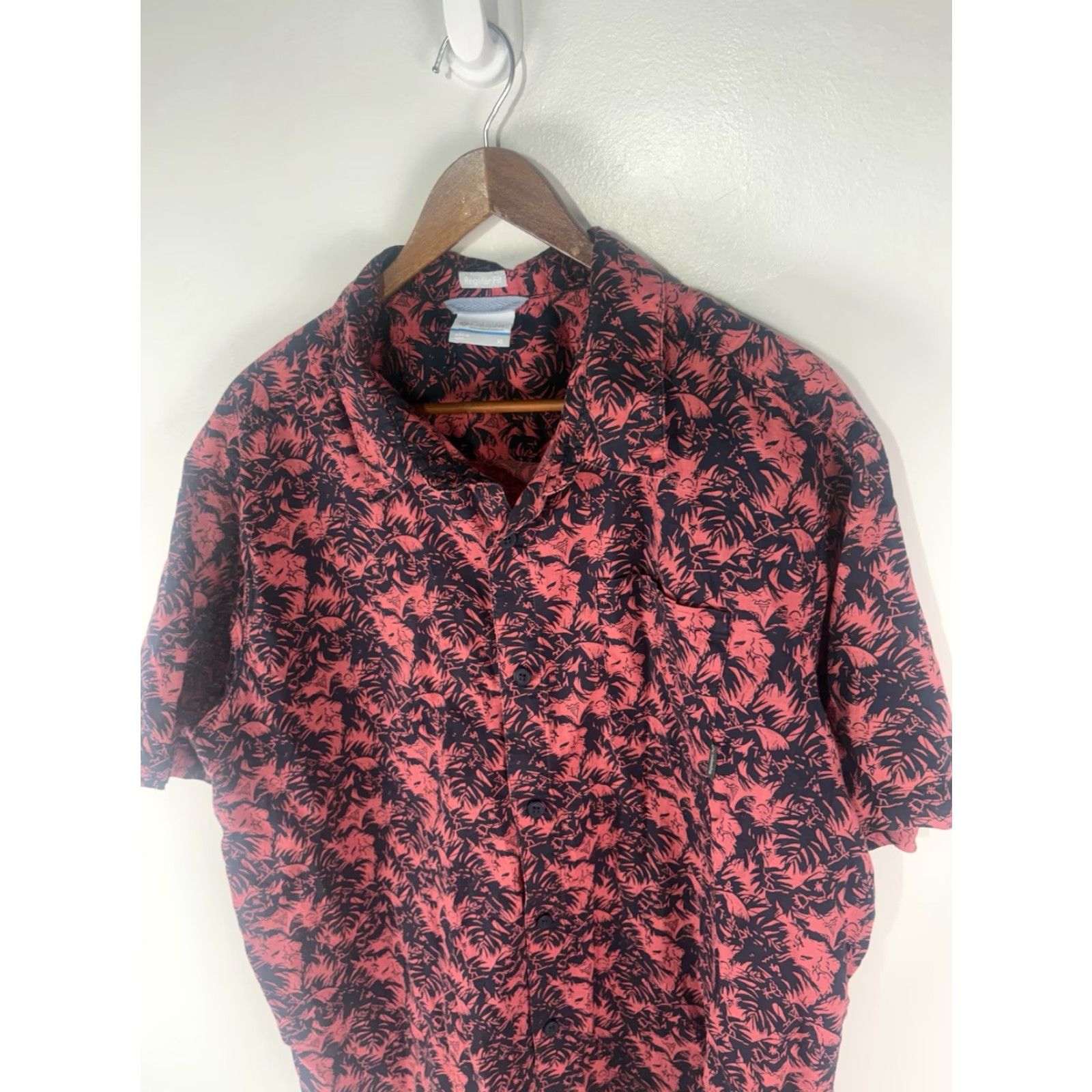 Vintage VINTAGE Columbia Men’s Short Sleeve Button-Up Shirt XL Orange/Black Cotton Island Print Casual Summer Outdoor Size US XL / EU 56 / 4 - 2 Thumbnail
