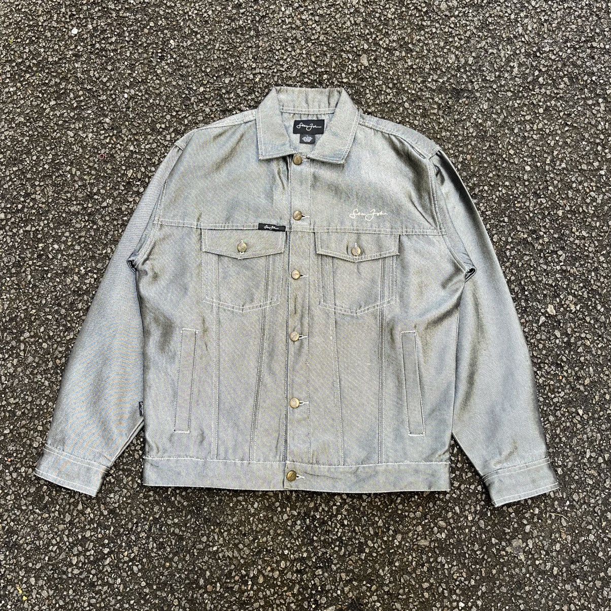 Sean John Vintage Y2K Sean John Silver Metallic Hip Hop Denim Jacket Size US L / EU 52-54 / 3 - 1 Thumbnail