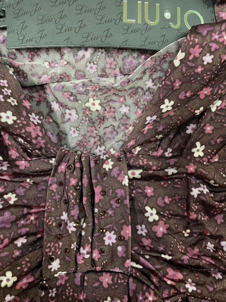 Celine Floral Sequined Dress with High Waist Design Size US 44 / EU 60 - 4 Thumbnail