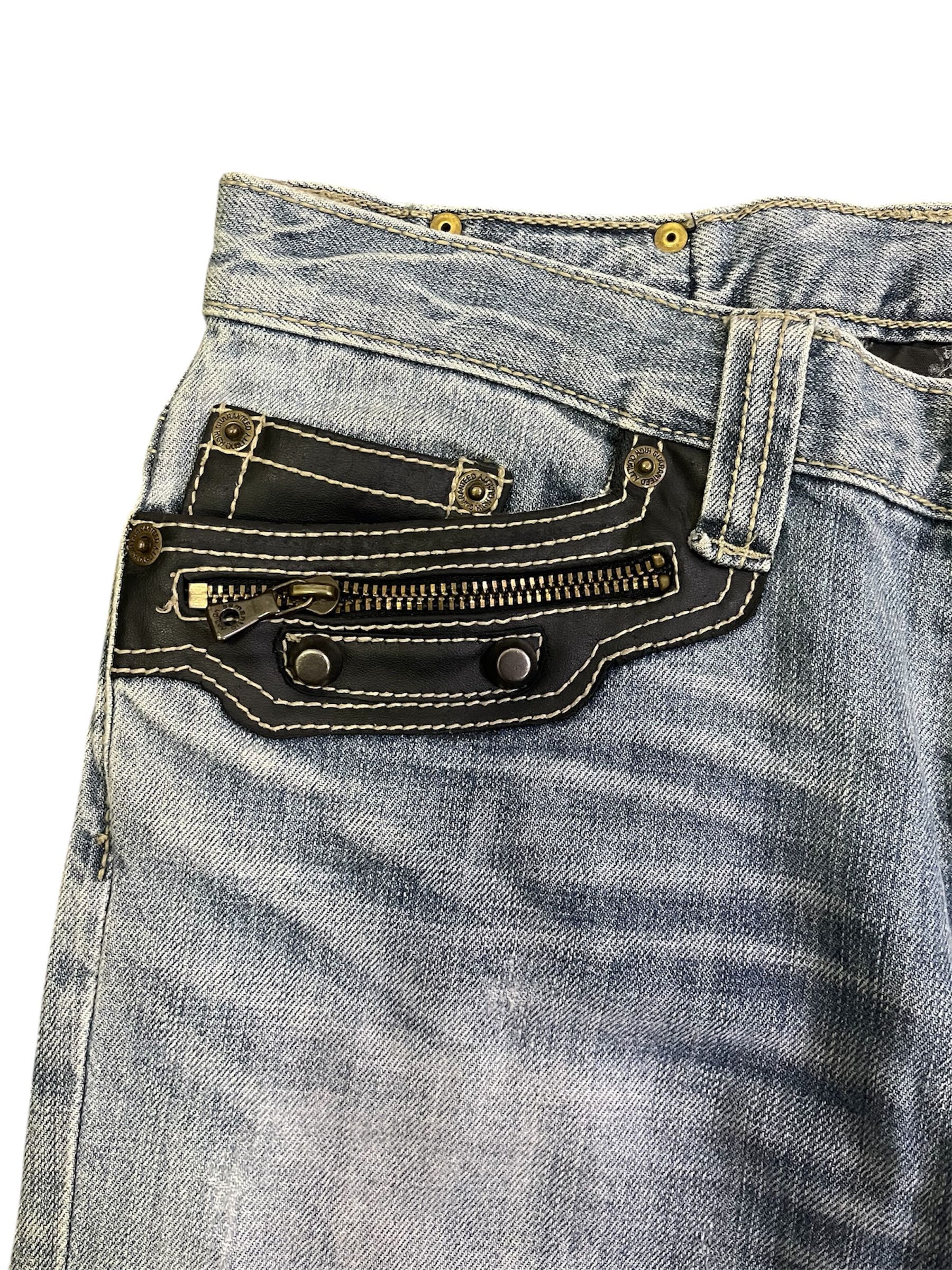 semanticdesign Vtg Flared Semantic Design Leather Faded Great Whisker Size US 31 - 3 Thumbnail