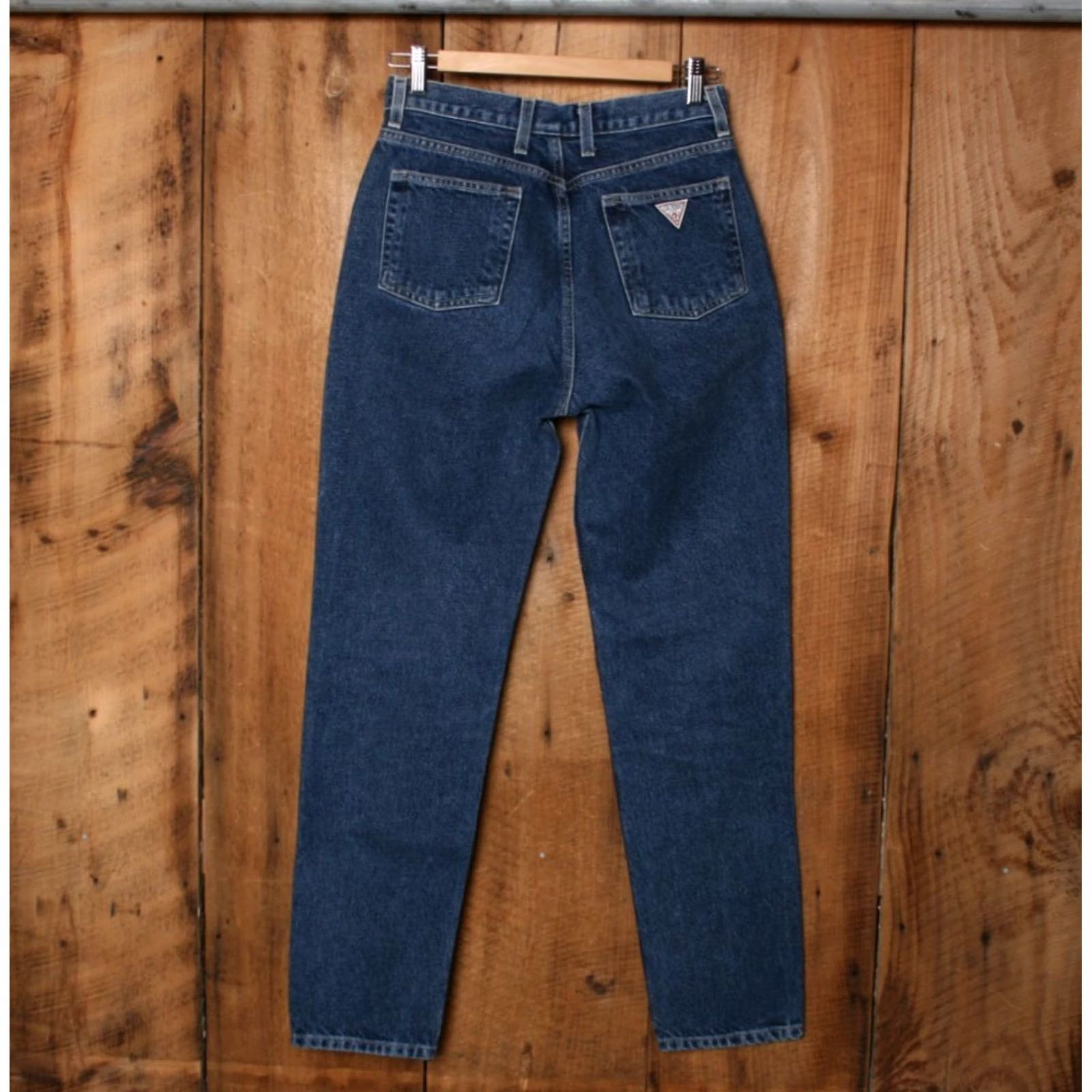 Guess VINTAGE GUESS Jeans Style 050 Classic Fit Tapered Leg Tag 28 27x30 Blue Denim 100% Cotton Womens Jeans Size 27" / US 4 / IT 40 - 4 Thumbnail