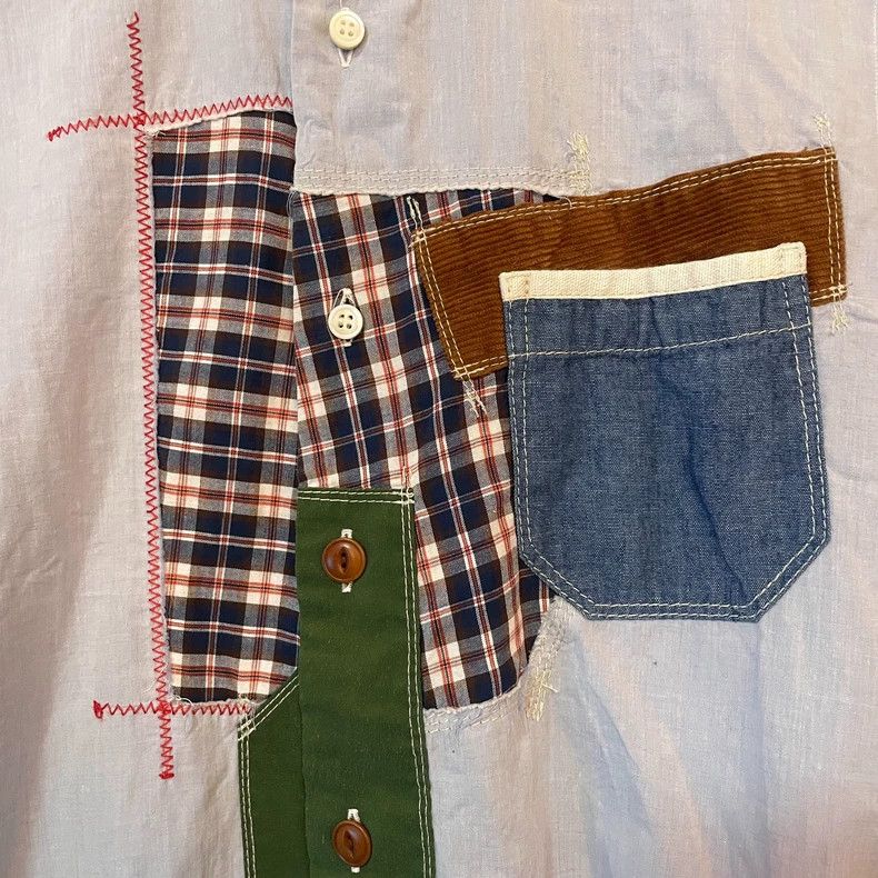 Junya Watanabe Junya Watanabe Stitched denim plaid corduroy light blue sp Size US M / EU 48-50 / 2 - 2 Thumbnail
