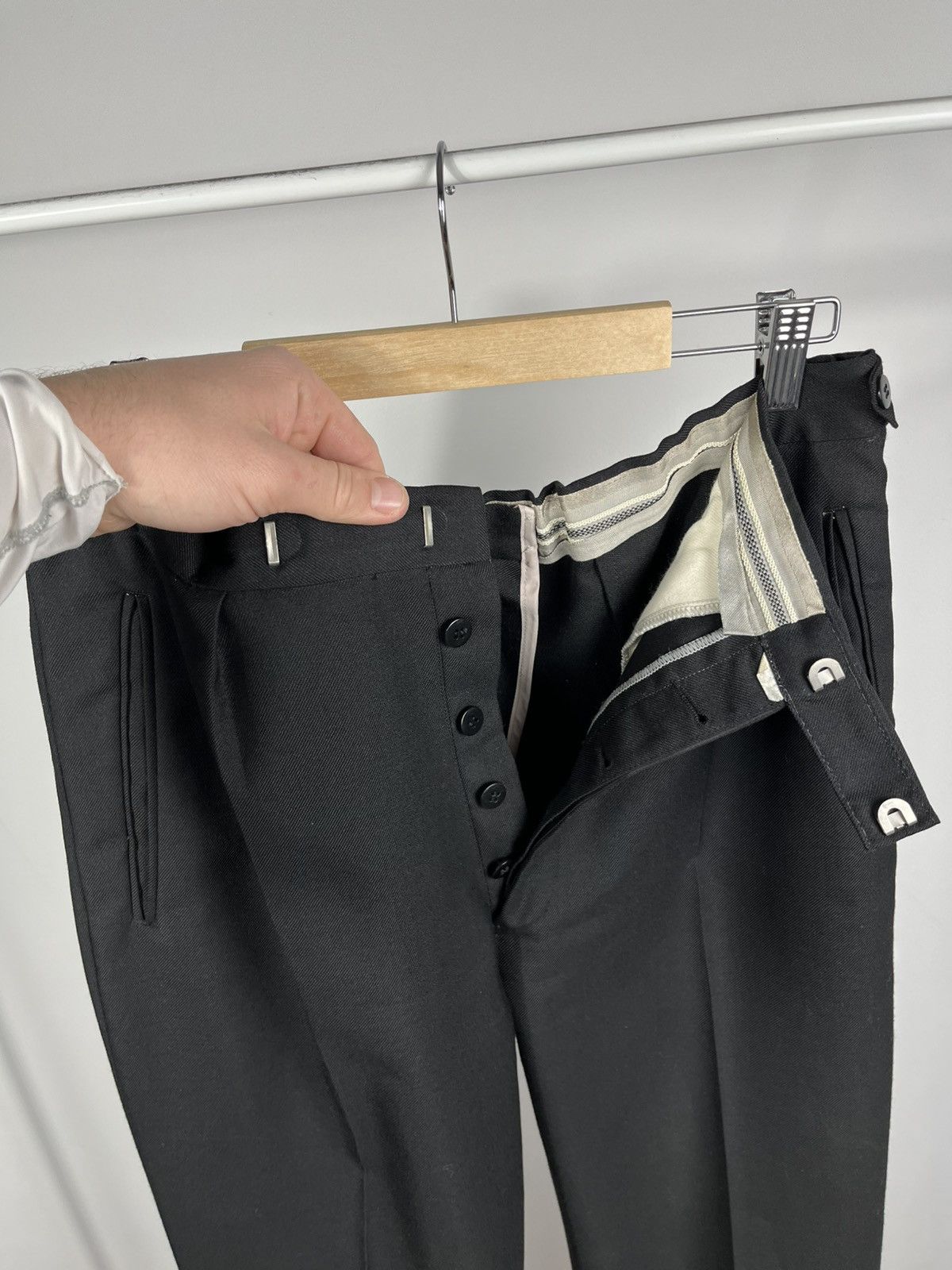 Other Vintage Black Tailored Pants Classic High Waist Trousers Size US 30 / EU 46 - 5 Thumbnail