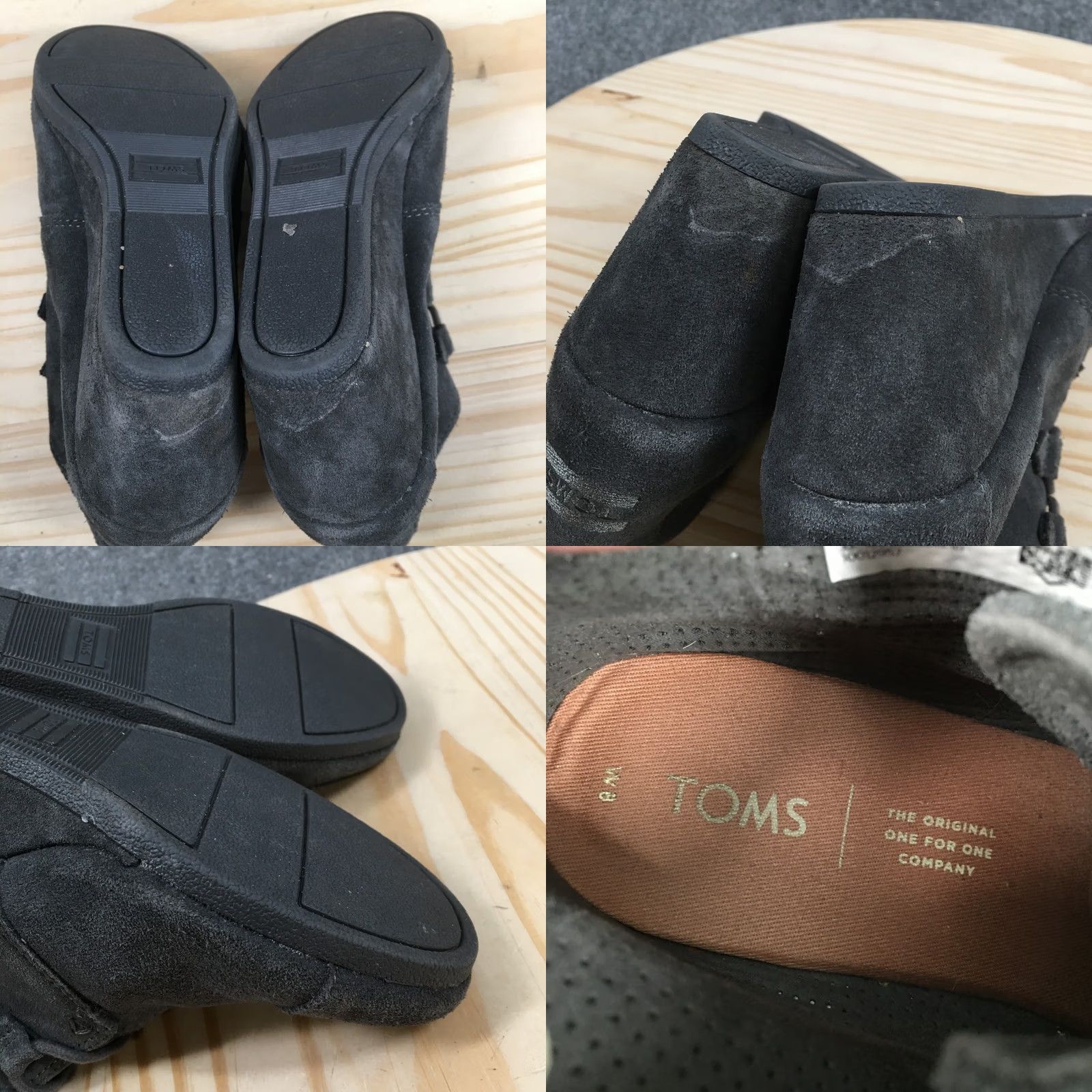 Toms TOMS Boot Womens 8 Kala Desert Gray Lace Up Ankle Wedge Casual Size M / US 6-8 / IT 42-44 - 9 Thumbnail