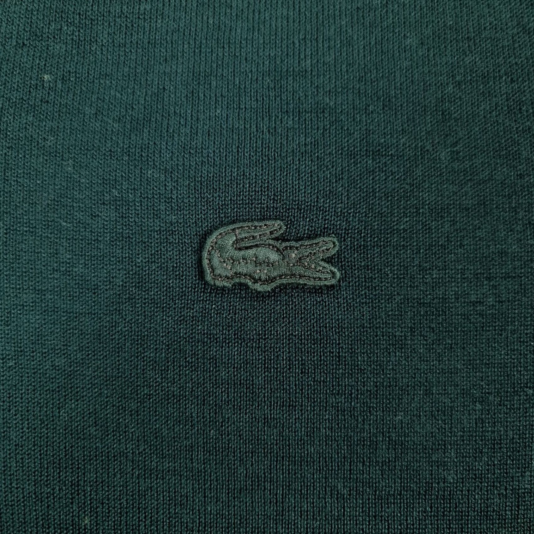 Lacoste Lacoste Jumper Green Small Regular Wool Knitted Pullover V-Neck Long Sleeve Machine Washable Mens Size US S / EU 44-46 / 1 - 5 Thumbnail