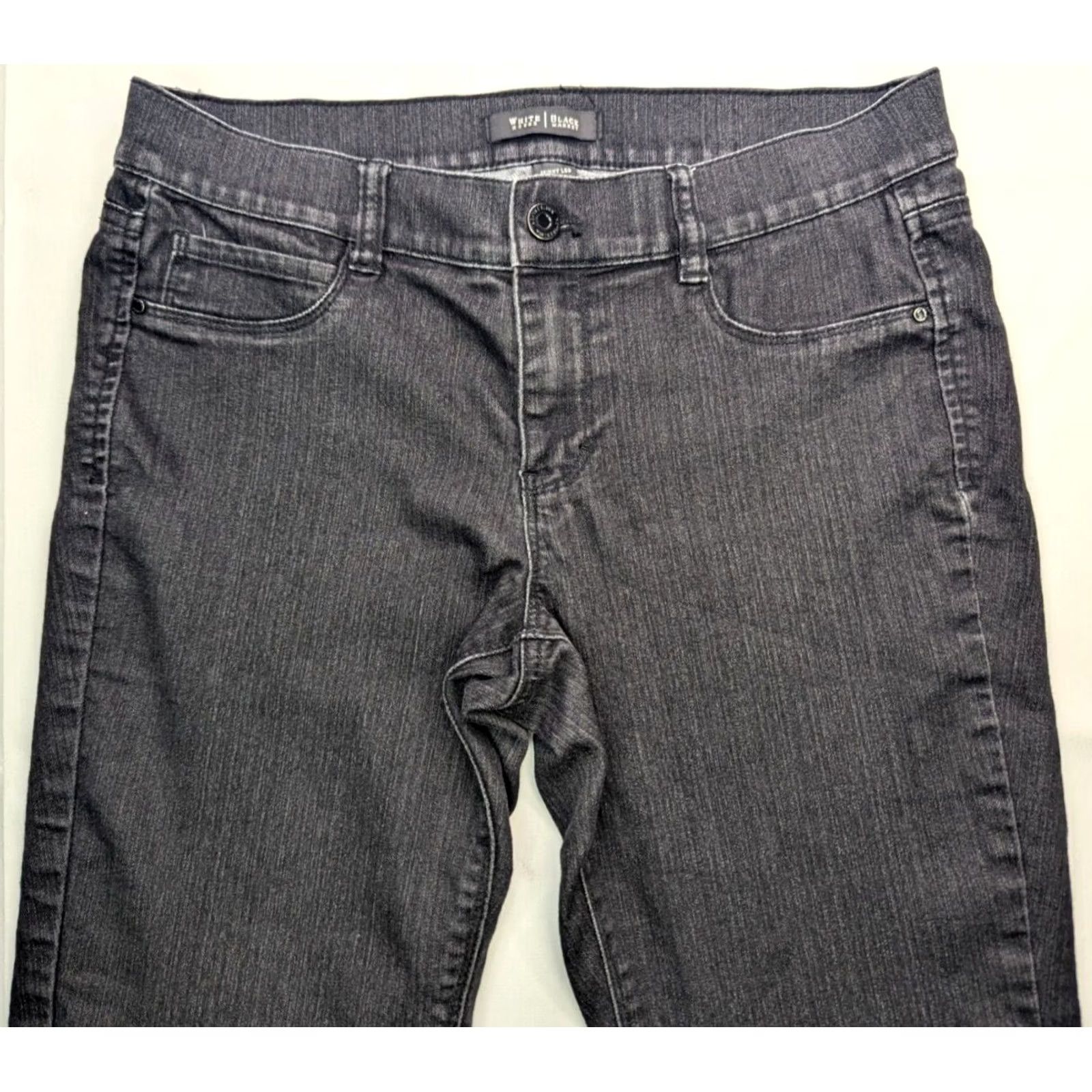 White House Black Market White House Black Market Skinny Jeans Women M 30x29 Black Distressed 5-Pocket Denim Stretch Size 32" / US 10 / IT 46 - 4 Thumbnail