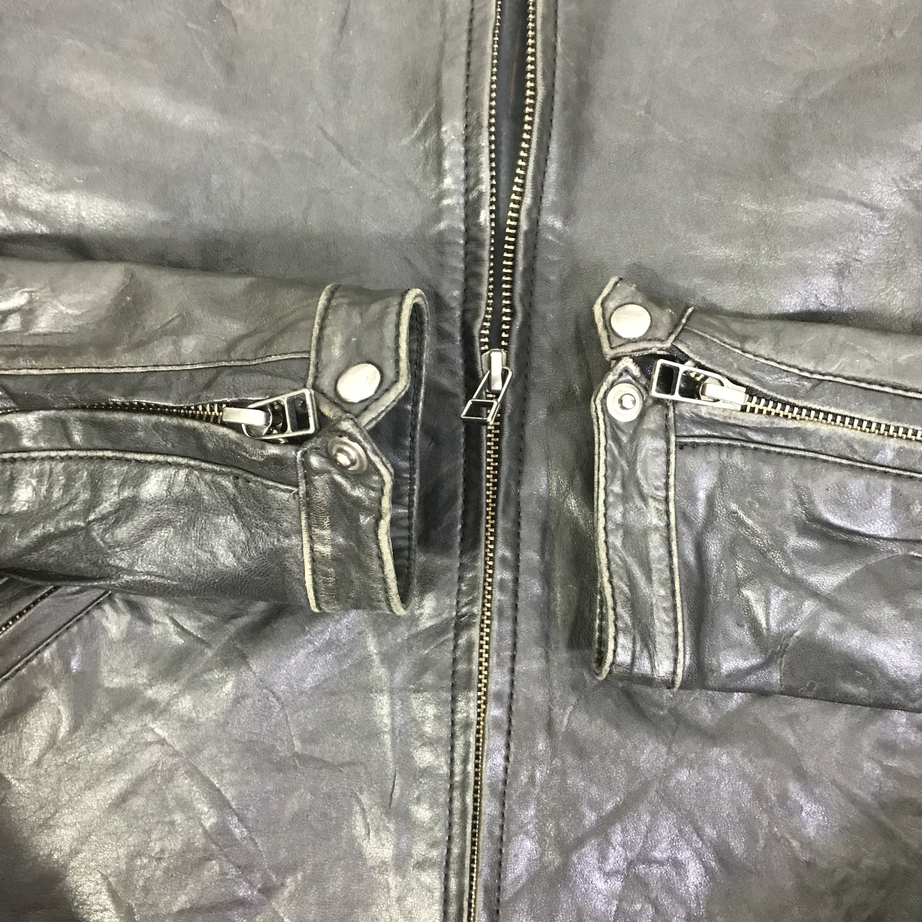 United Arrows UNITED ARROWS TOKYO LEATHER PUNK JACKET K83B16 Size US XXS / EU 40 - 9 Thumbnail