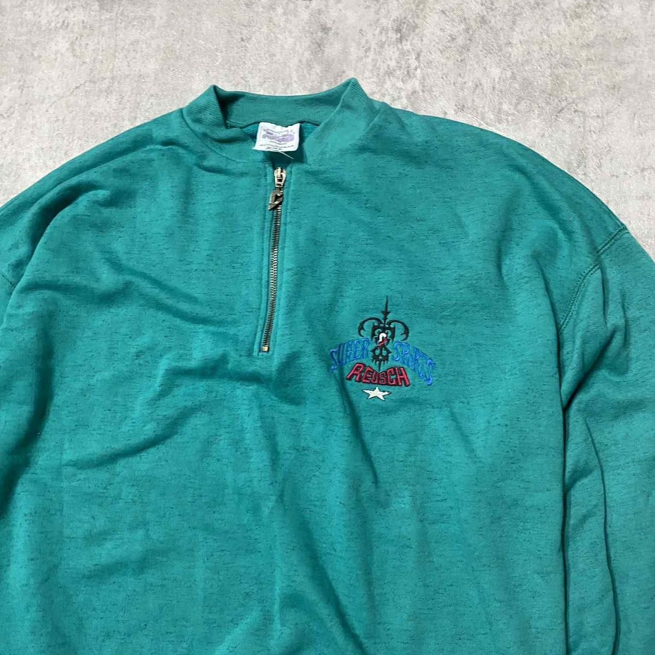 Other Green vintage 90s quarter zip sweatshirt Size US XL / EU 56 / 4 - 3 Thumbnail