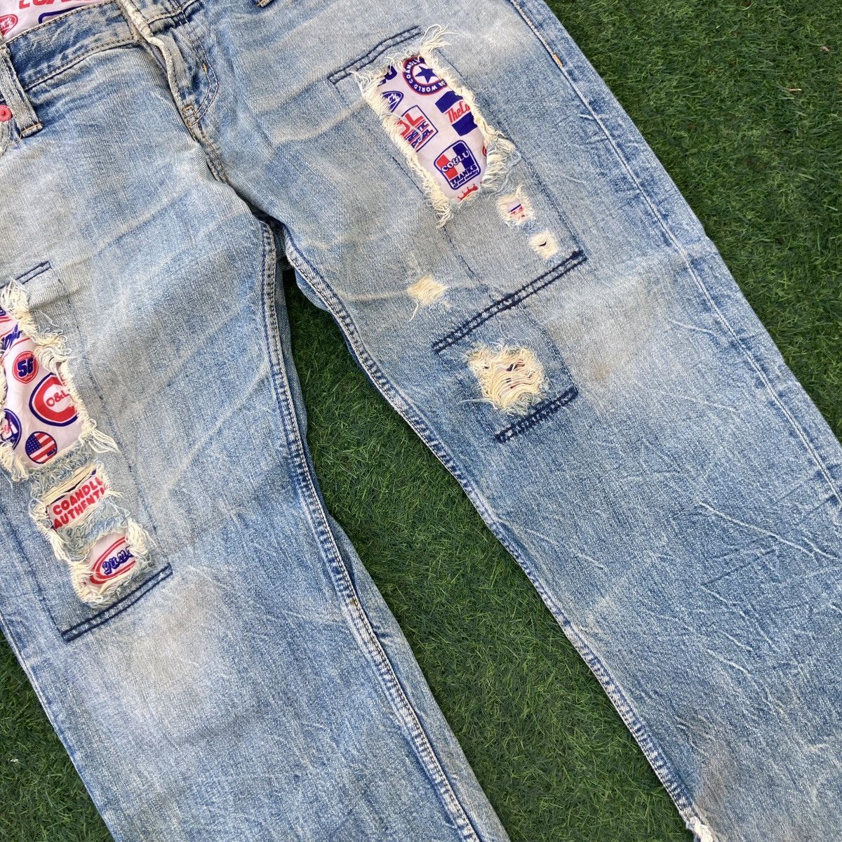 Hysteric Glamour CO & LU DISTRESSED JEANS Size US 35 - 4 Thumbnail