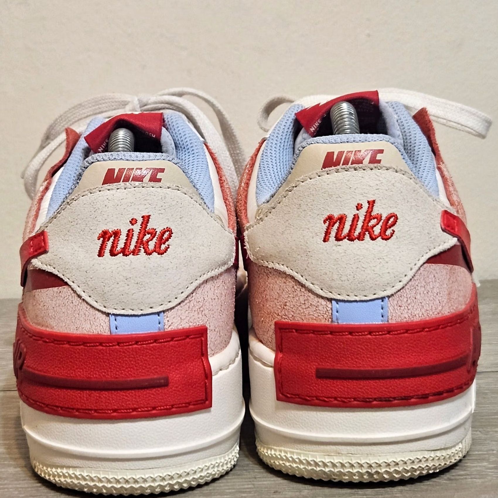 Nike Nike Women's Air Force 1 Shadow White University Red Size 10.5 CI0919-108 Size US 11 / IT 41 - 5 Thumbnail