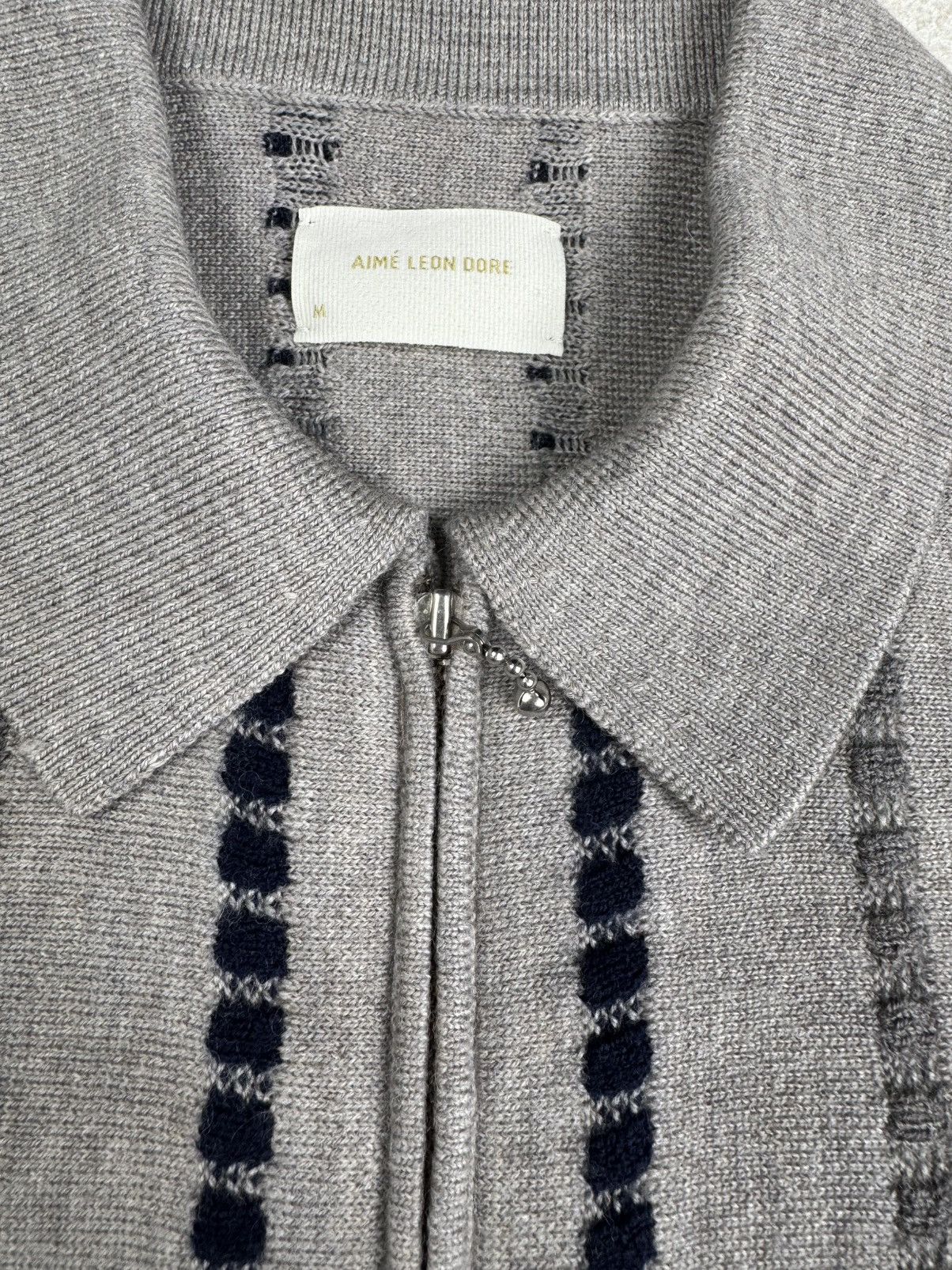 Aime Leon Dore Jacquard stripe polo cardigan Size US M / EU 48-50 / 2 - 4 Thumbnail