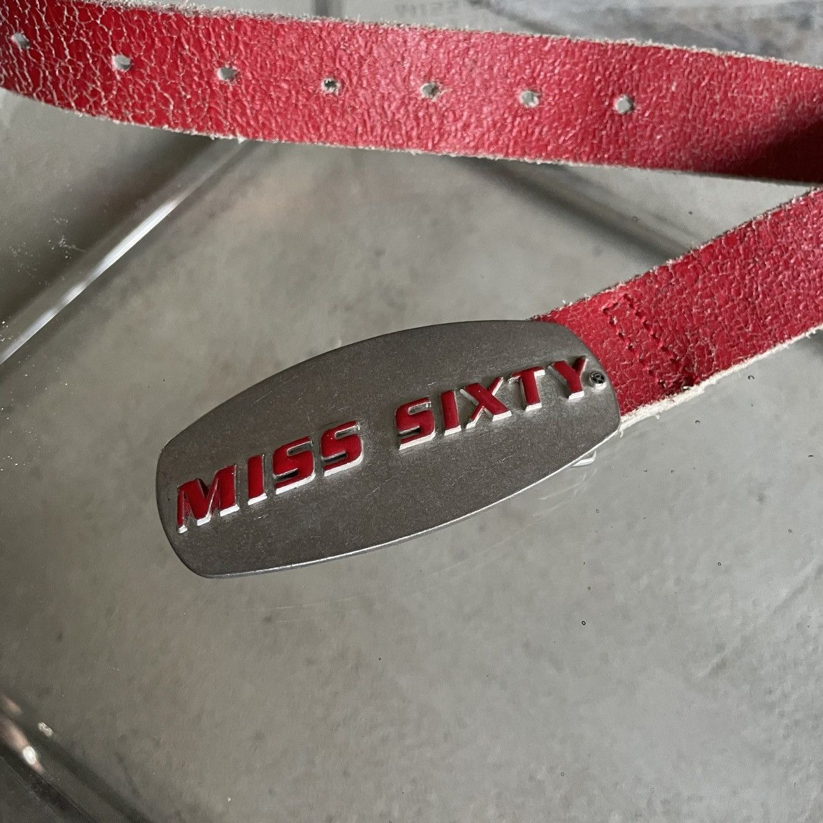 Miss Sixty × Vintage Miss Sixty Vintge Red Leather Belt Size ONE SIZE - 3 Thumbnail