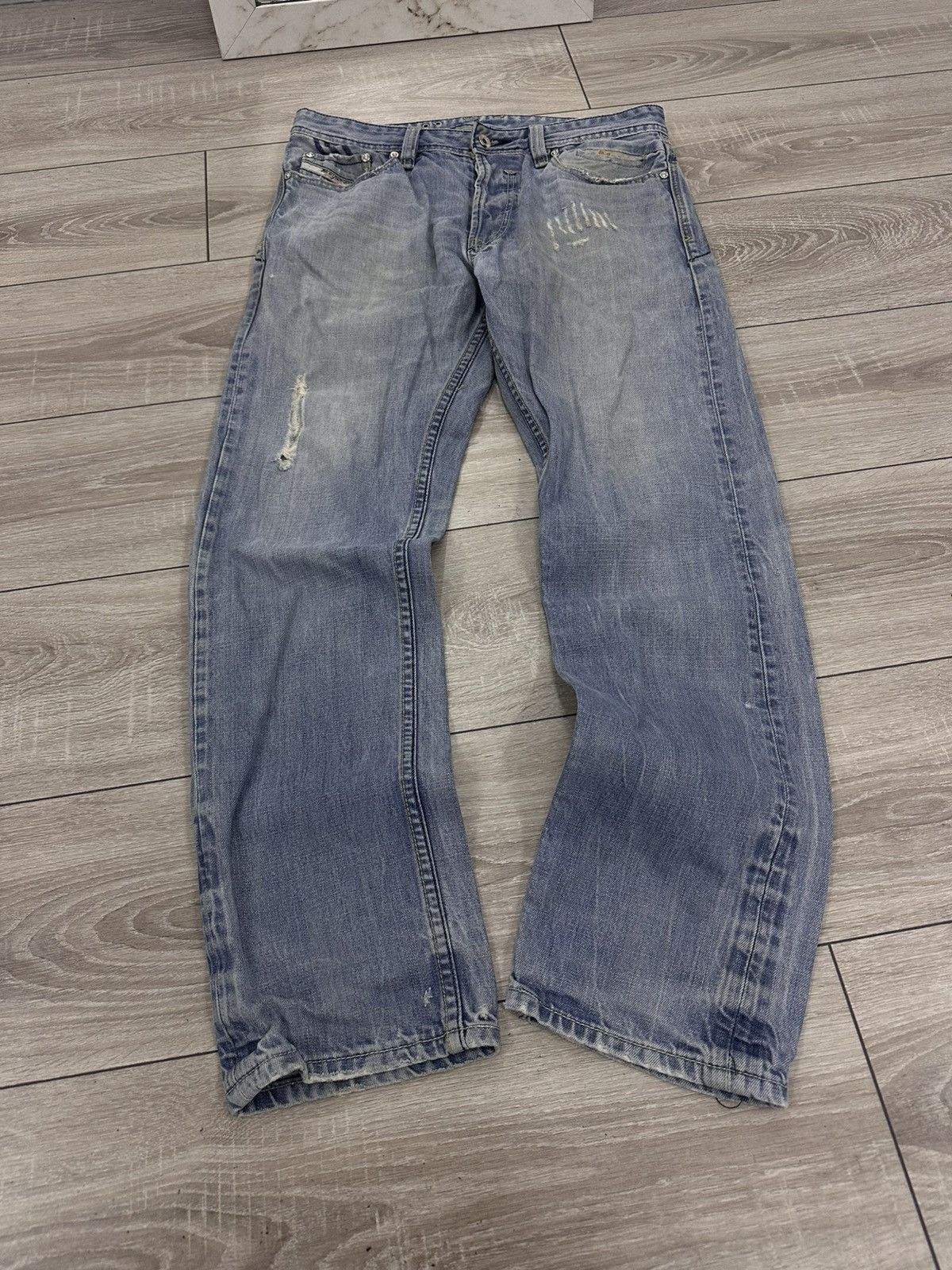 Diesel Diesel x Adidas Light Distressed Y2K Jeans Size US 32 / EU 48 - 4 Thumbnail