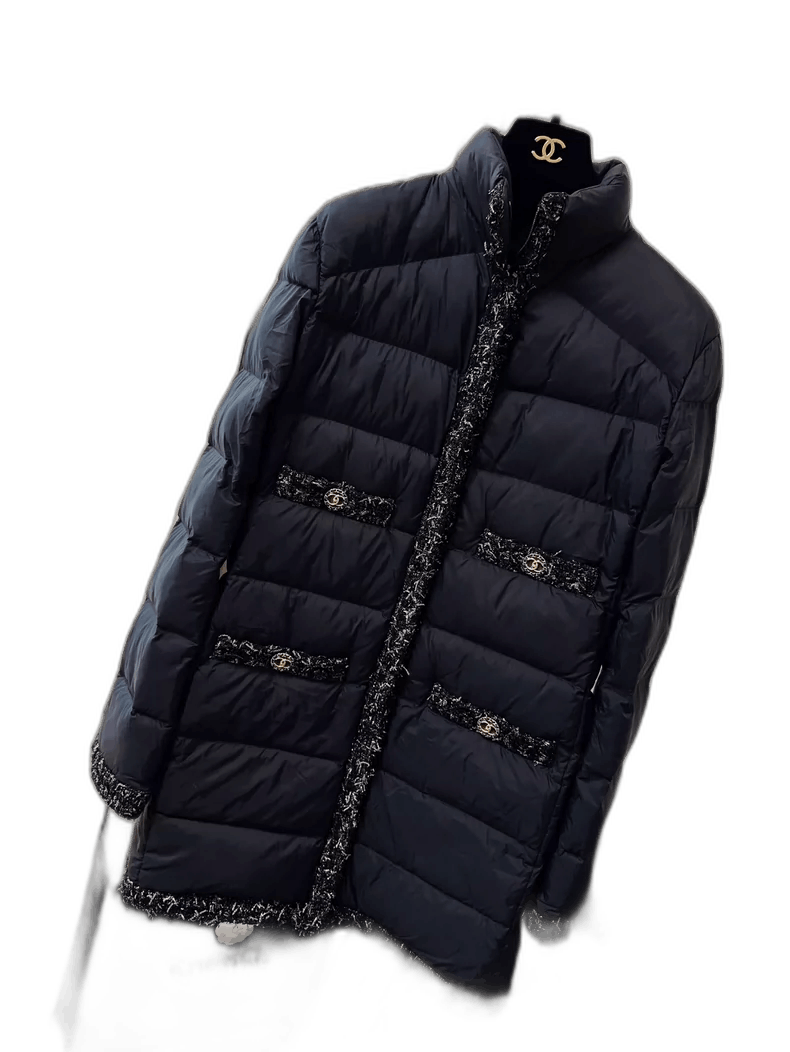 Chanel Chanel Black Long Padded Coat with Collar Size M / US 6-8 / IT 42-44 - 1 Thumbnail