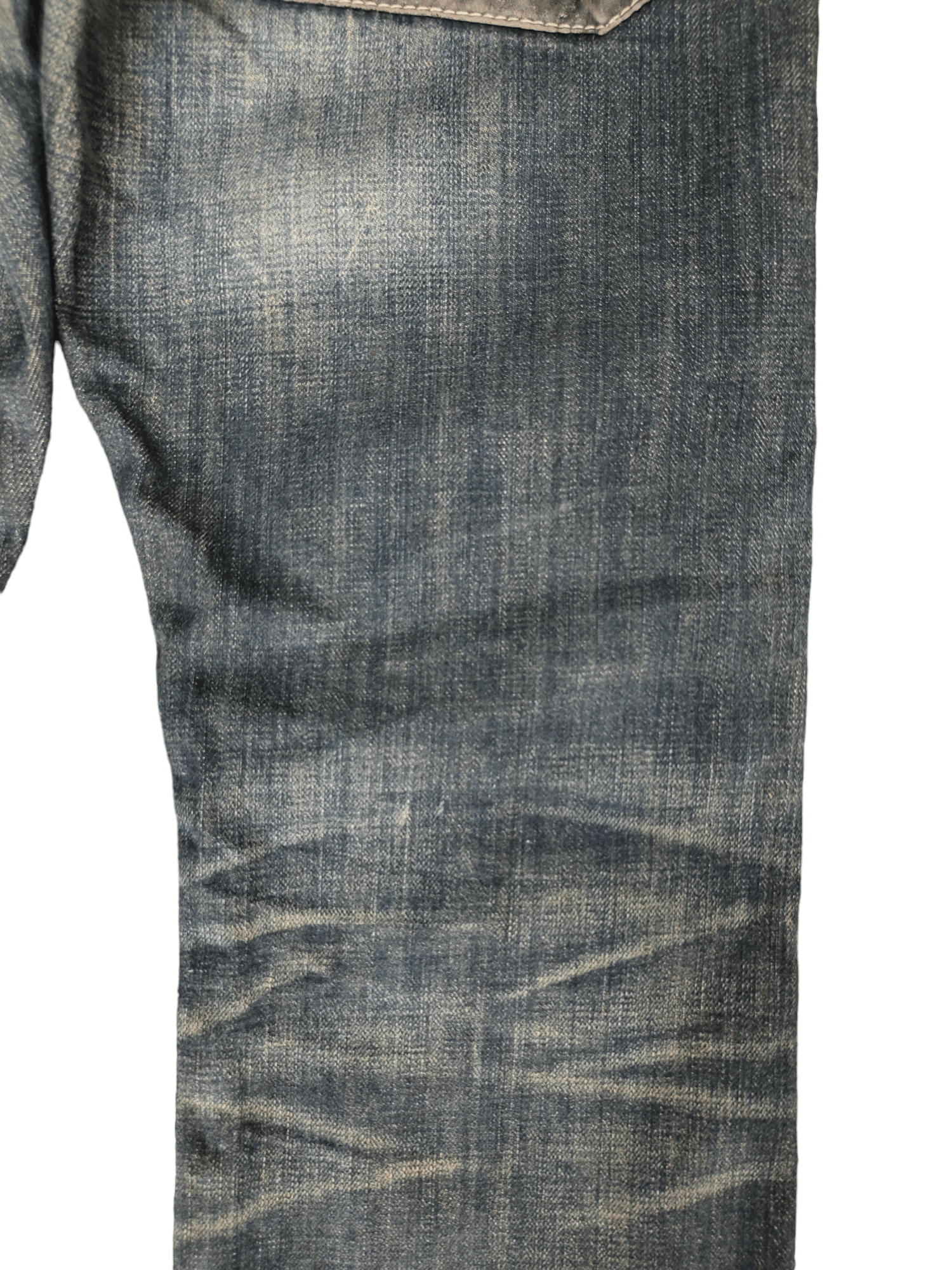 If Six Was Nine Flare Jeans Trim Co Leather Distress Faded Boot Cut Y2k Size US 31 - 6 Thumbnail