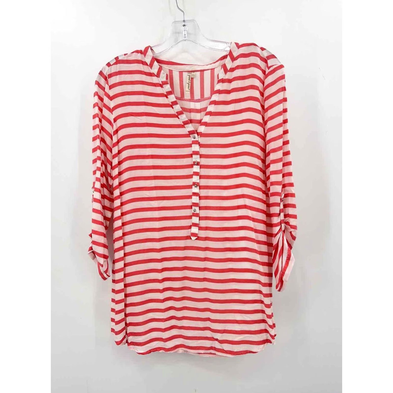 Vintage Grand & Greene Red Stripe Blouse - Size Medium - Pre-Owned Size M / US 6-8 / IT 42-44 - 2 Thumbnail