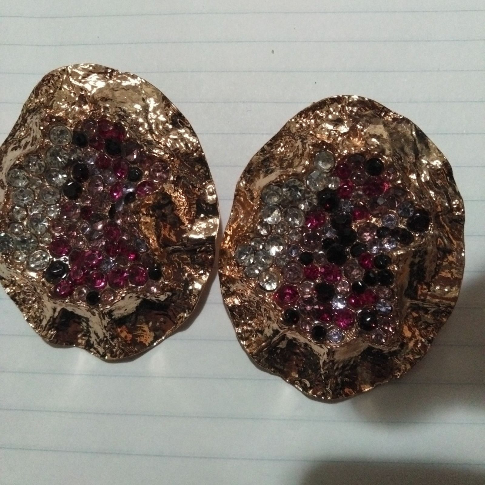 Other Woman Big Cluster 3 Inch Earrings Heavy Size ONE SIZE - 1 Thumbnail
