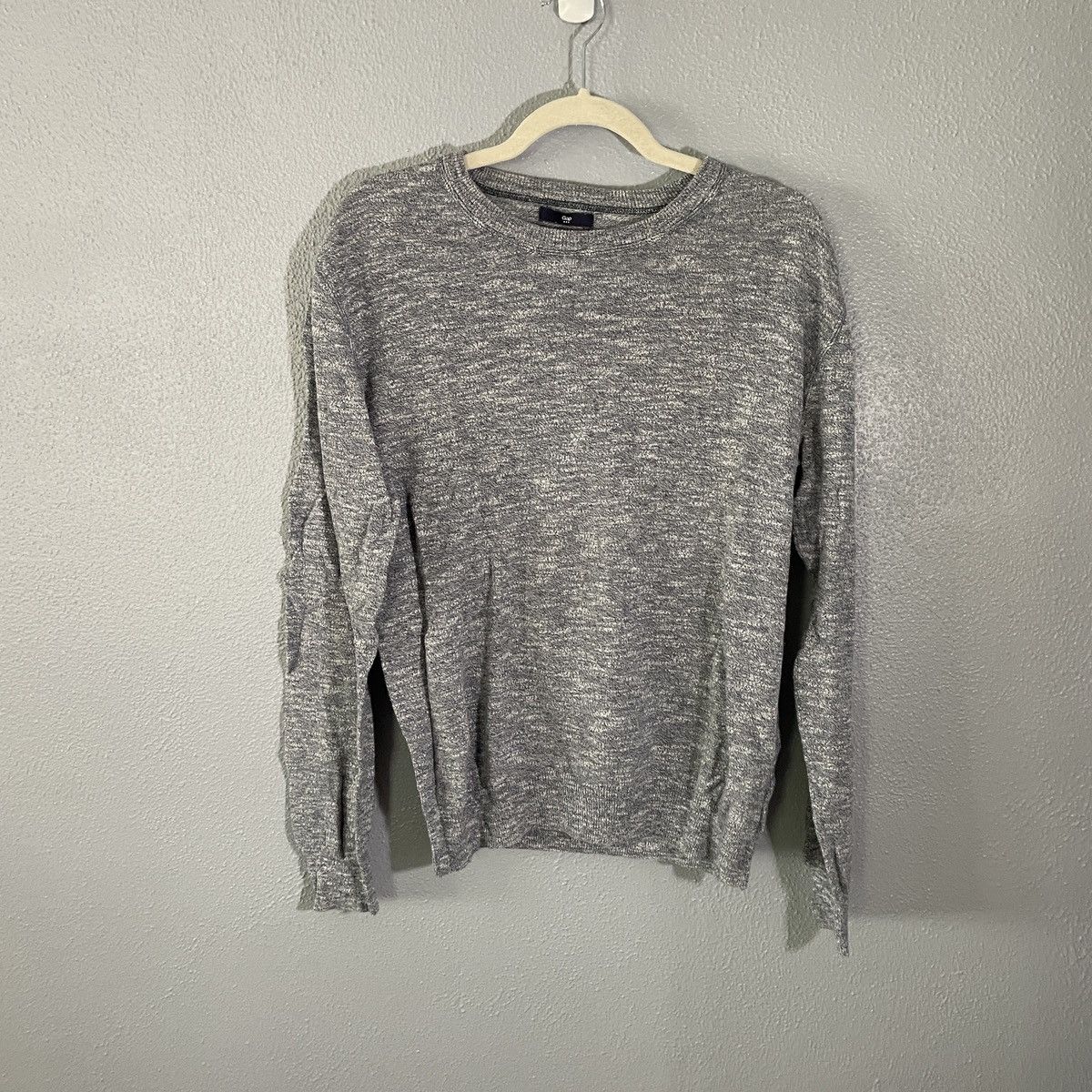Gap Vintage Gap Heather Grey Knit Long Sleeve Top Men’s M/L Size US M / EU 48-50 / 2 - 1 Thumbnail