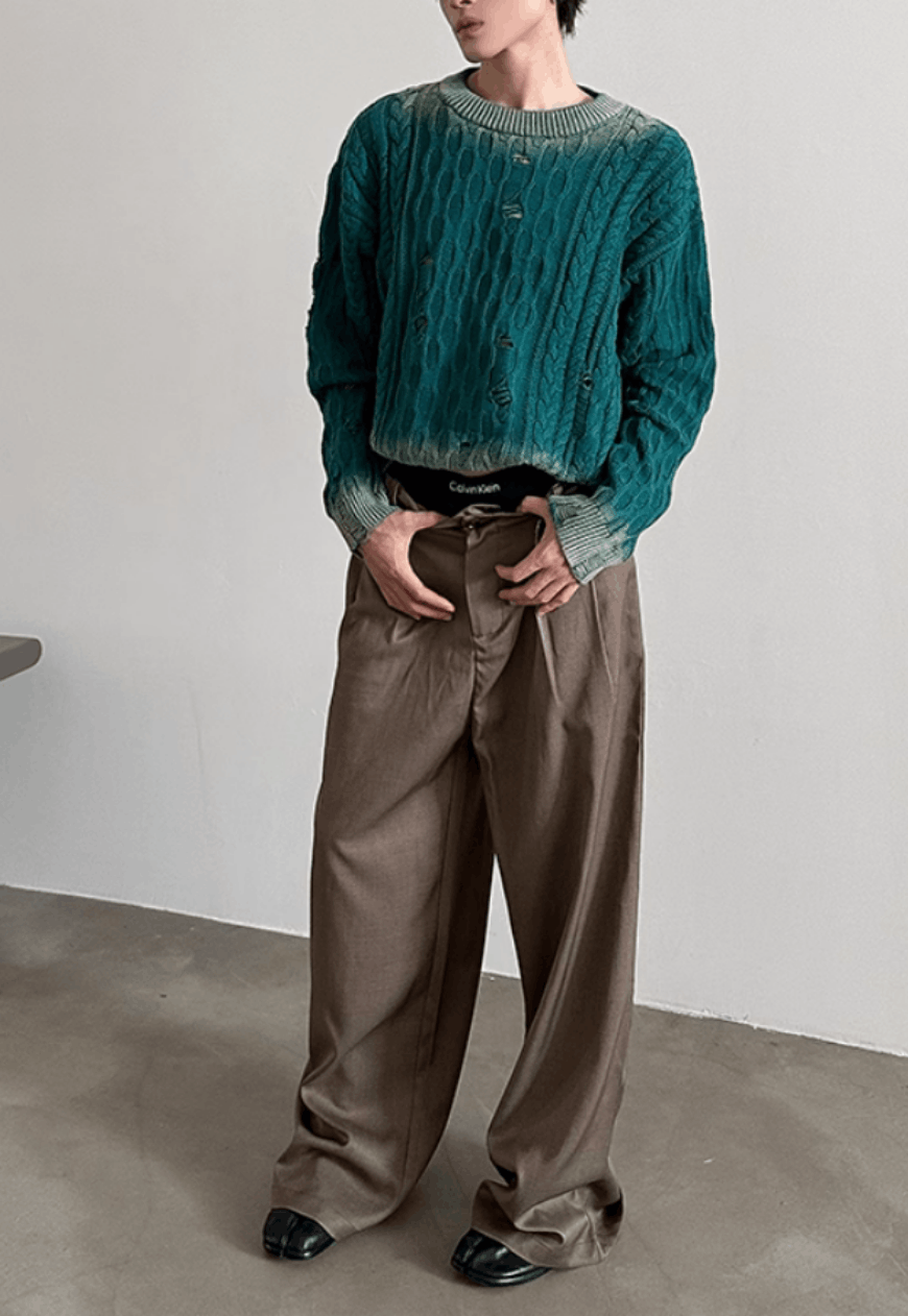 Other Unsix Ombre spray-dyed short knit sweater Size US M / EU 48-50 / 2 - 3 Thumbnail