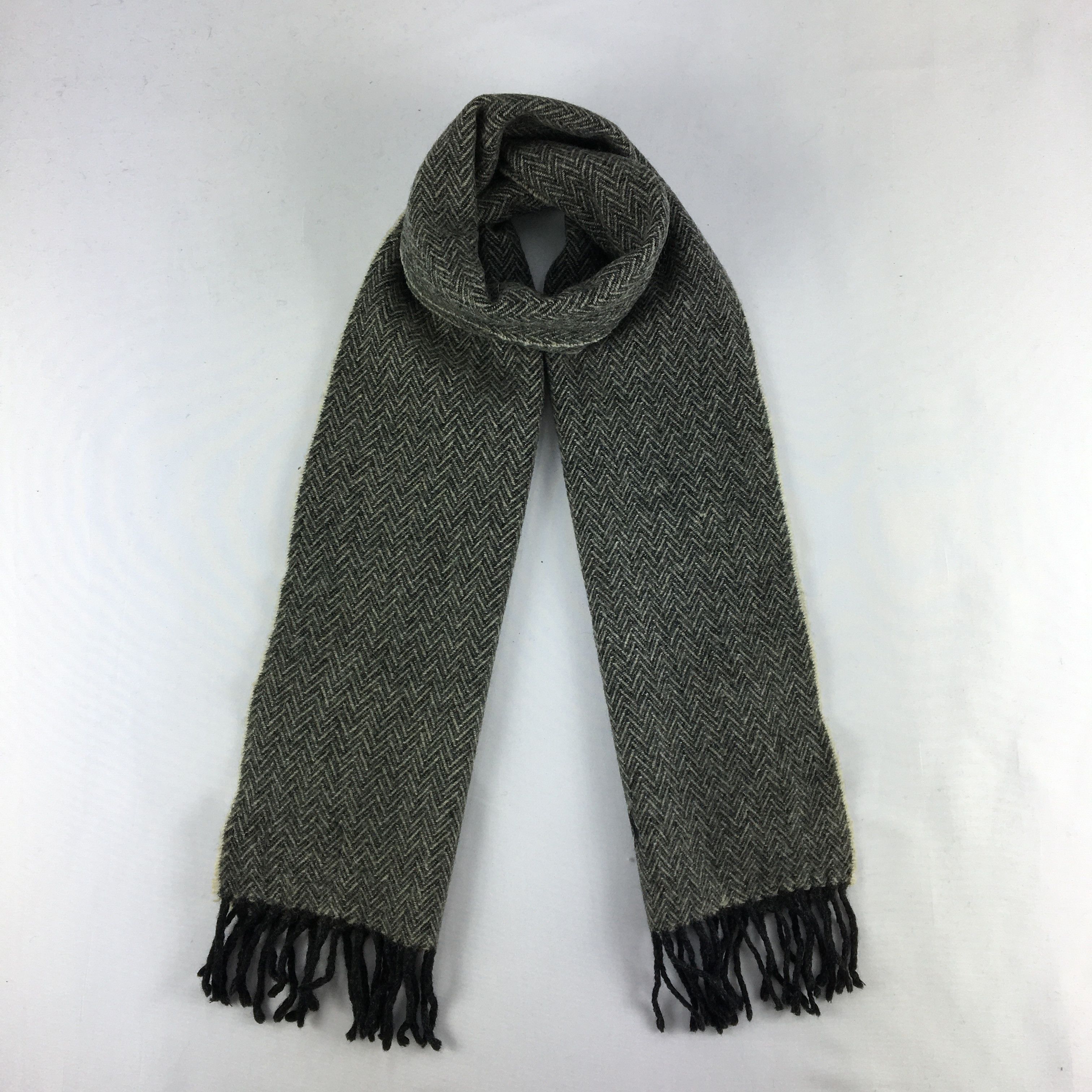 NERO★RRL / WOOL MUFFLER Men's scarf wool, graphite | Manufactum
