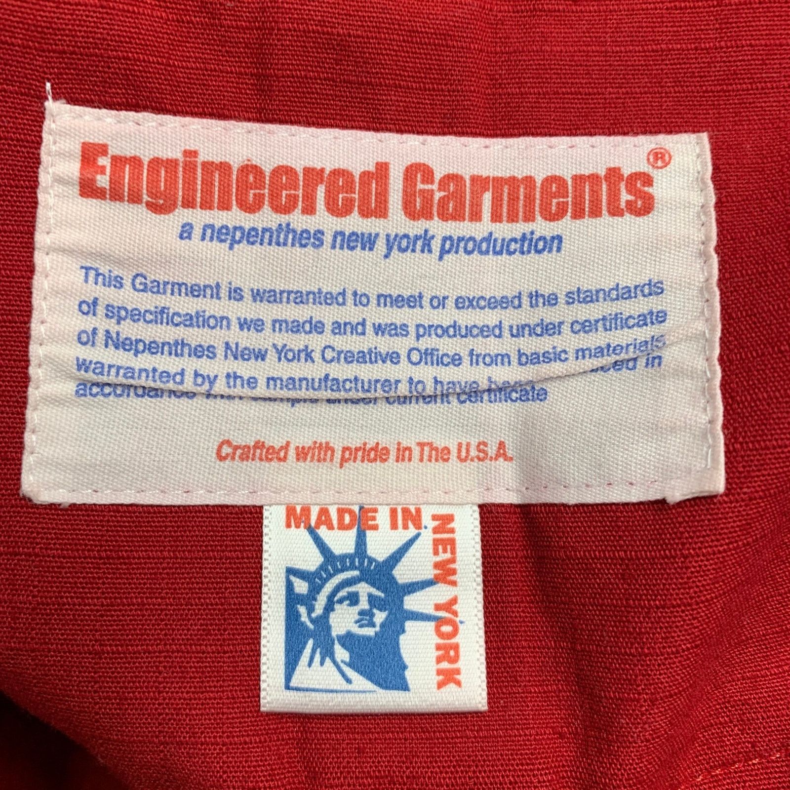 Engineered Garments ENGINEERED GARMENTS Size M Red Cotton Shirt Jacket Size US M / EU 48-50 / 2 - 10 Thumbnail