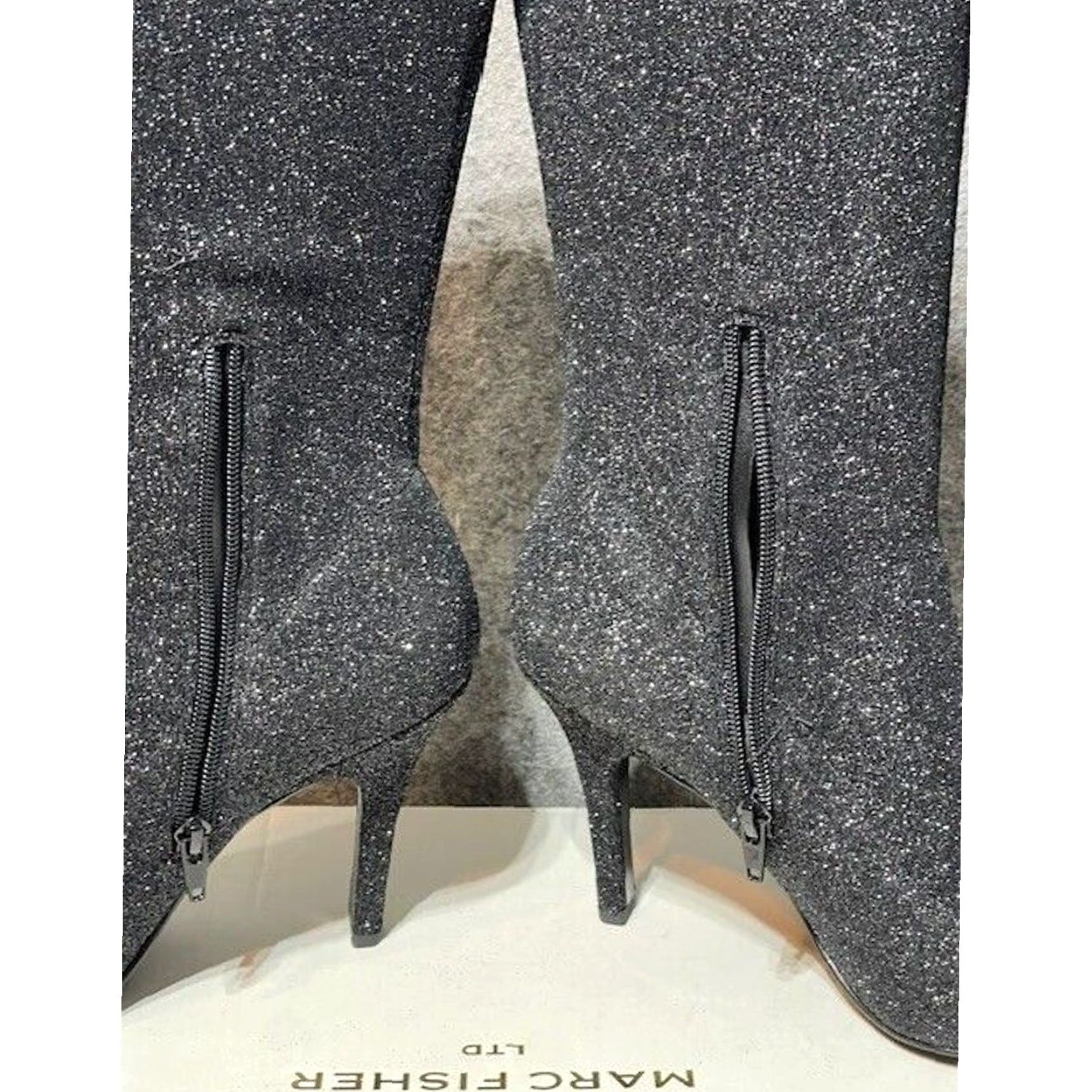 Marc Fisher Marc Fisher Stiletto Heel Boots 8.5 M Glam Glitter Whimsigoth Fairy Grunge Vamp Women Boots Mid-Calf Black Pointed Toe Zip Size US 9 / IT 39 - 7 Thumbnail