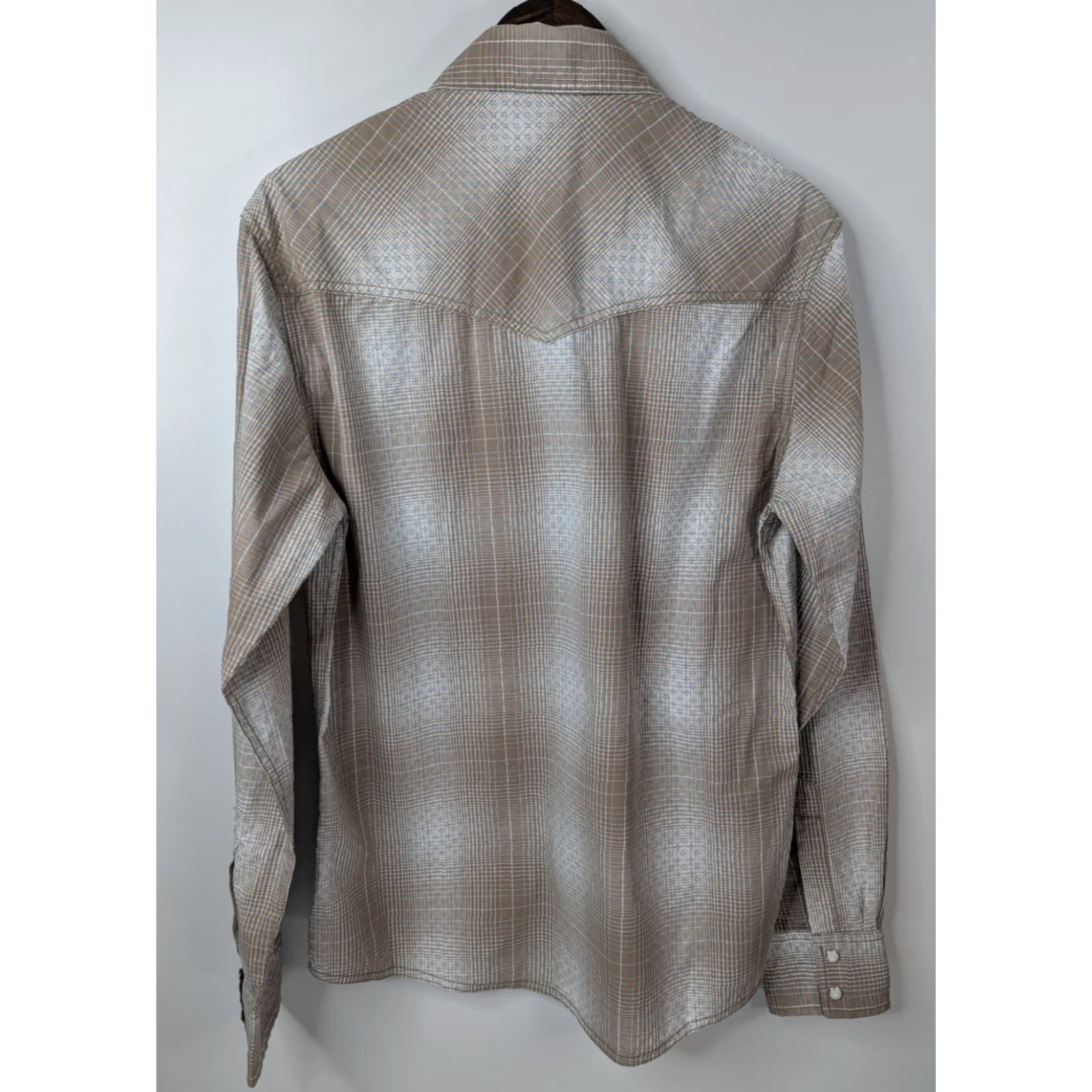Wrangler VINTAGE Wrangler Retro Premium Plaid Pearl Snap Button Western Shirt Men's M Brown Long Sleeve Snap Button Up Mens Clothing - Size US M / EU 48-50 / 2 - 4 Thumbnail