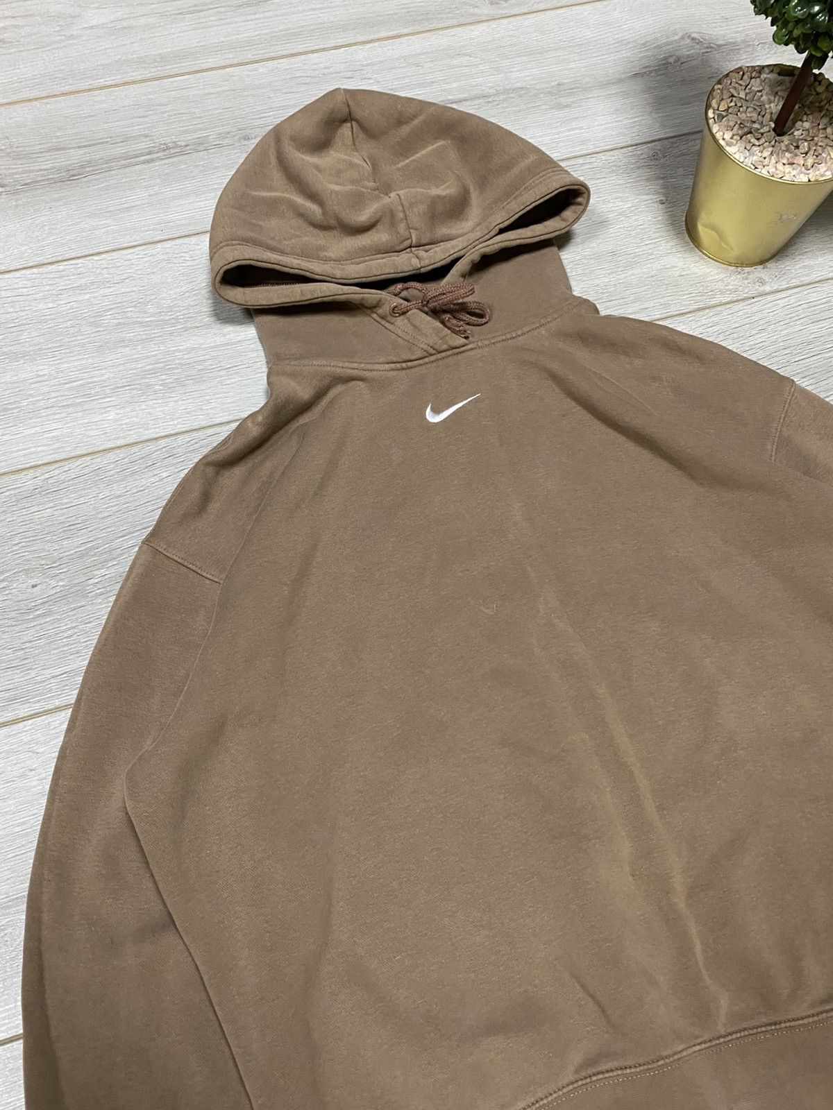 Nike Nike Brown Travis Style Center Logo Swoosh Hoodie Size US M / EU 48-50 / 2 - 3 Thumbnail