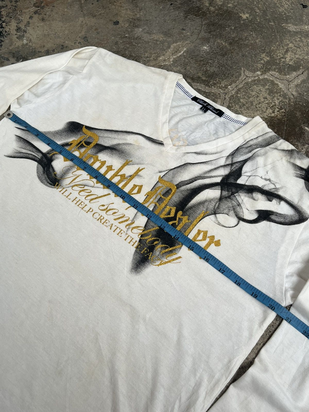 14th Addiction × KMRii × Yasuyuki Ishii 2000s JAPANESE CLASH AHEAD POEM SMOKE GOTHIC PUNK STYLE Size US L / EU 52-54 / 3 - 8 Thumbnail