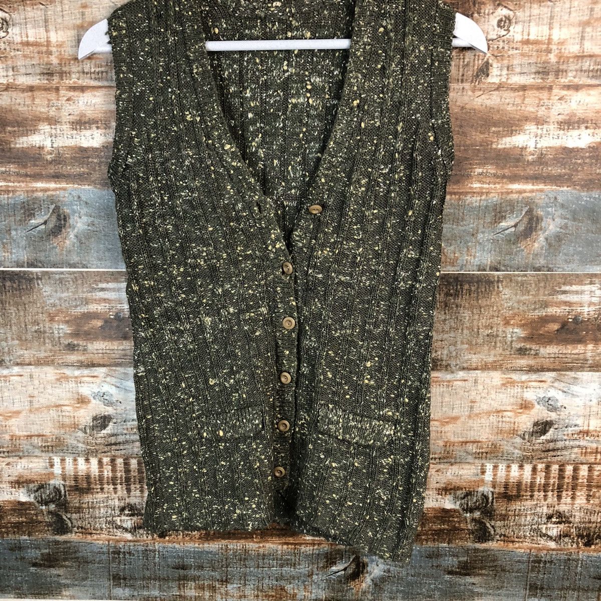 Homespun Knitwear Japanese Brand Green Vest Knitwear vintage #A1680 Size S / US 4 / IT 40 - 3 Thumbnail