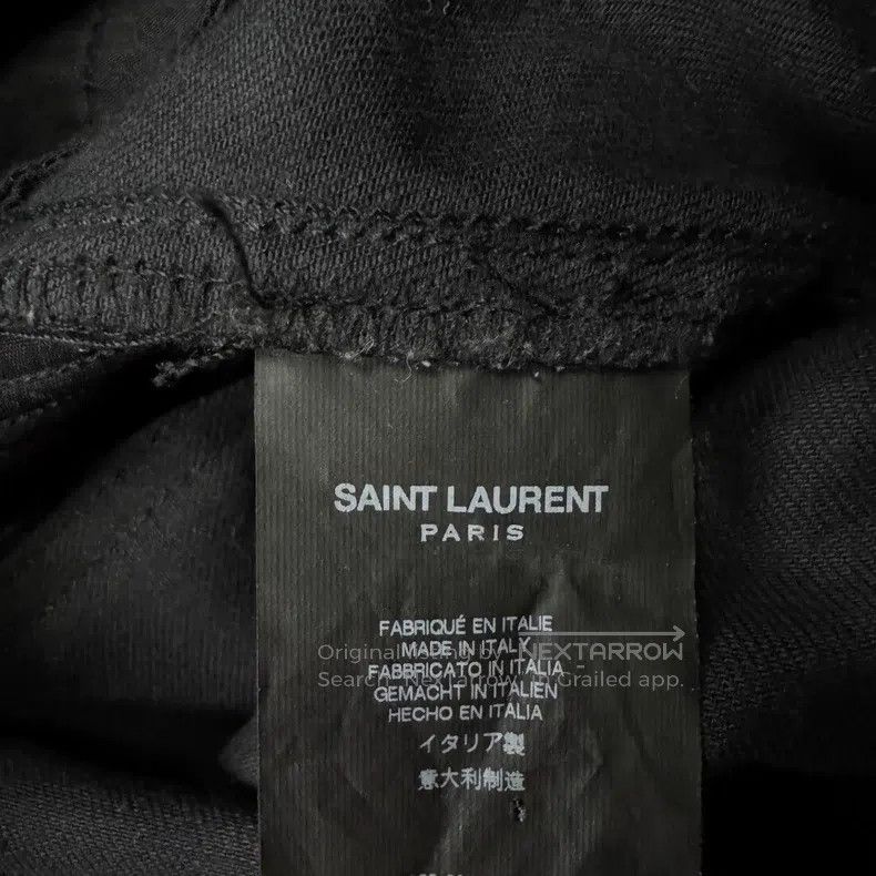 Saint Laurent Paris Saint Laurent Paris Patchwork Leather Biker Pants with Zip Size US 29 - 5 Thumbnail