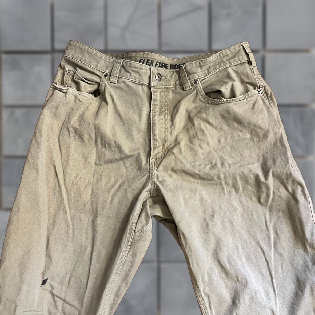 Duluth Trading Company Duluth Trading Chino Pants Mens 36 Regular Beige Tan Relaxed Fit Fire Hose Flex Inseam 33 Size US 36 / EU 52 - 1 Thumbnail