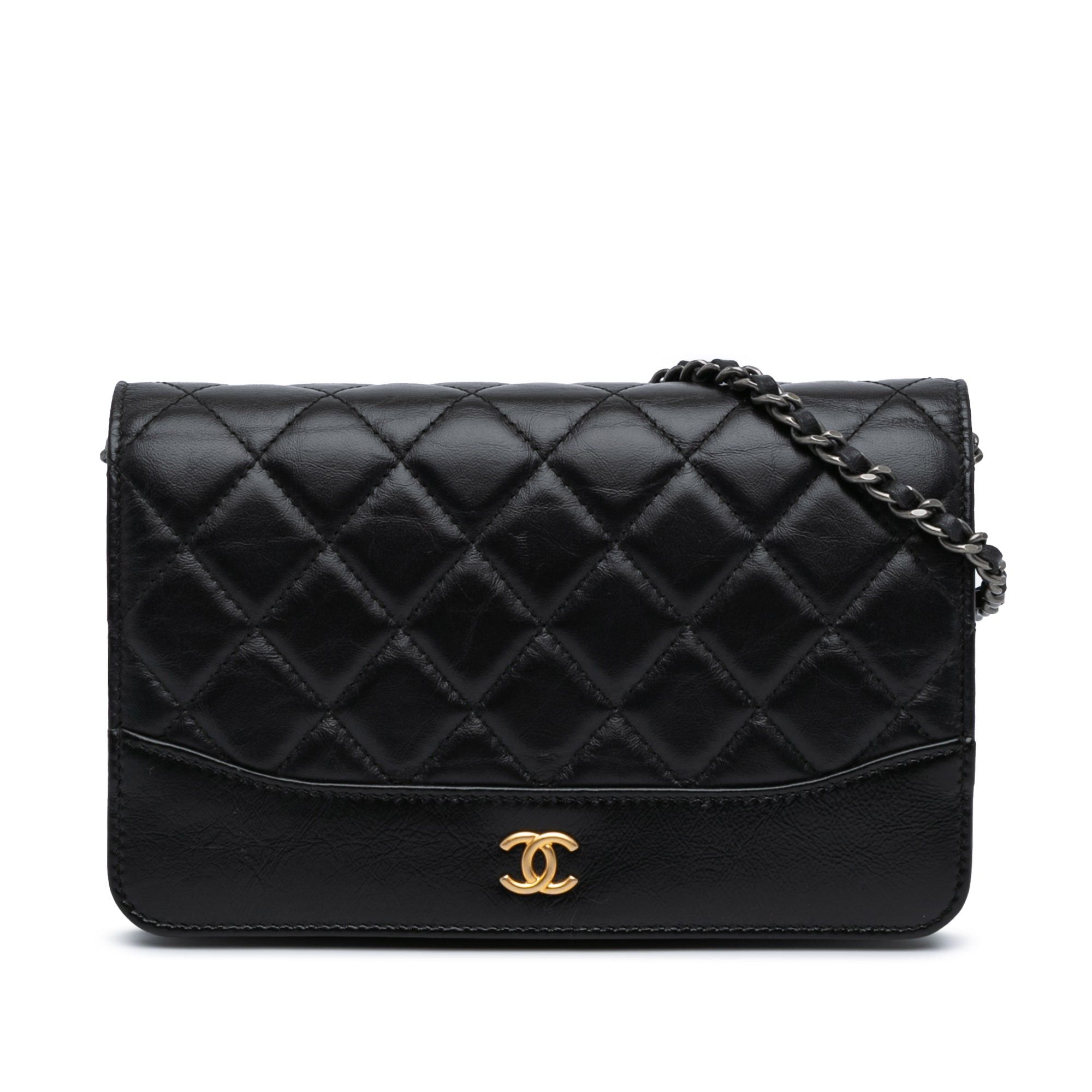 Chanel Chanel Quilted Aged Calfskin Gabrielle Wallet On Chain Black Size ONE SIZE - 1 Thumbnail