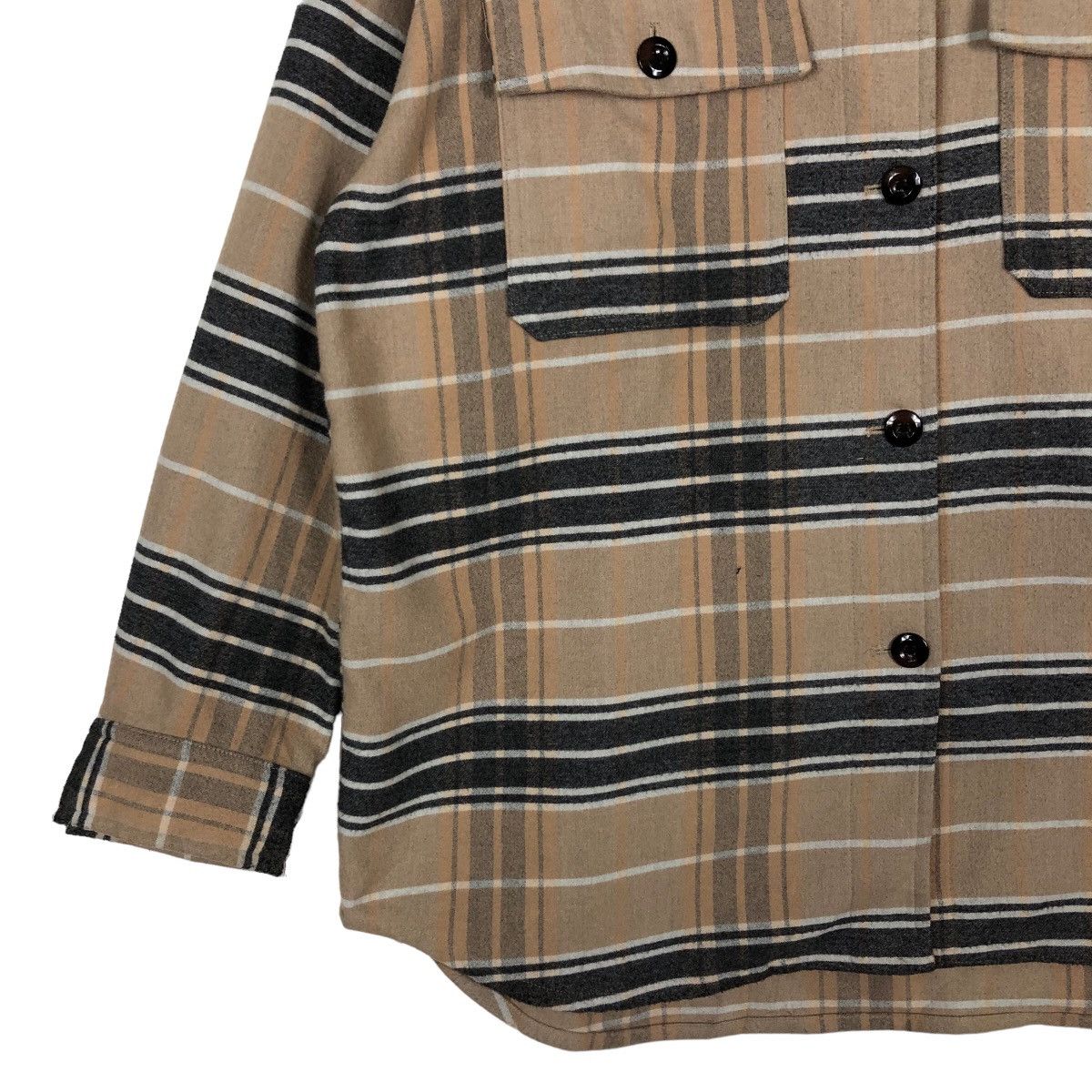 Flannel 🔥Flannel Jacket GU Japan Issey Miyake Tartan Design Size US XL / EU 56 / 4 - 3 Thumbnail