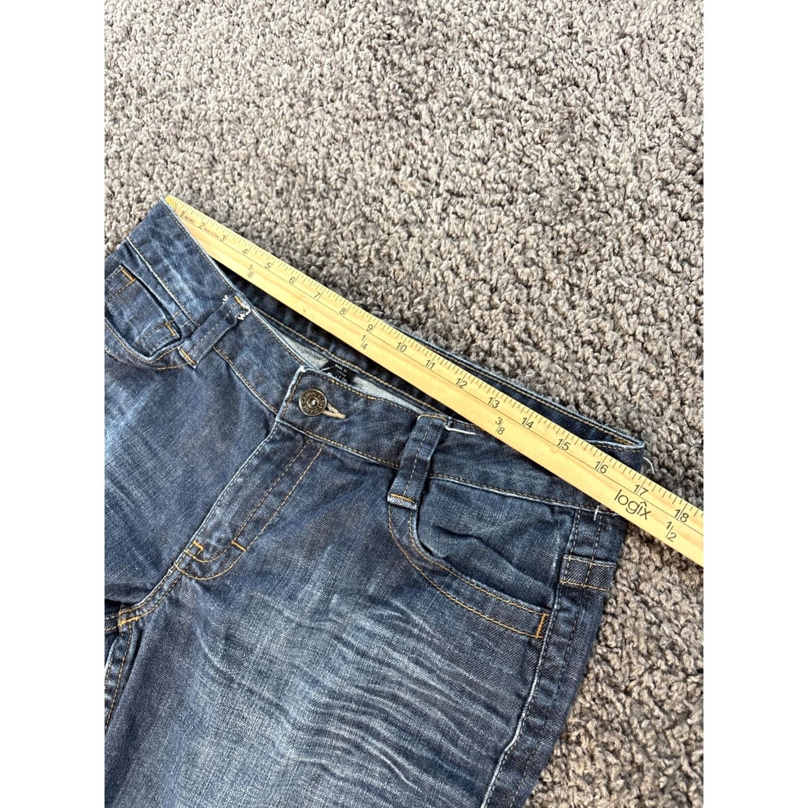Calvin Klein VINTAGE Calvin Klein Jeans Boot Cut Women 34x30 Dark Wash Mid Rise Flap Y2K Womens Jeans 34 Inseam 30 Inseam Size 24" / US 00 / IT 34 - 4 Thumbnail