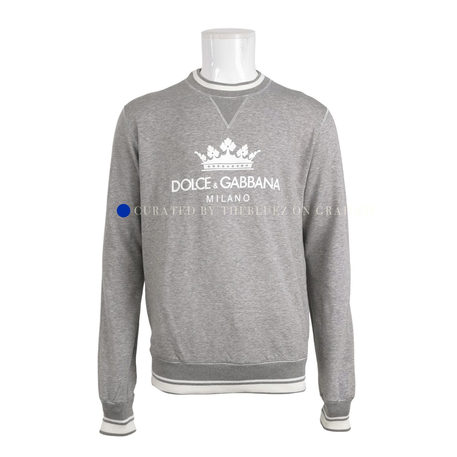 Dolce & Gabbana Crown Logo Sweatshirt in Gray Size US L / EU 52-54 / 3 - 1 Thumbnail
