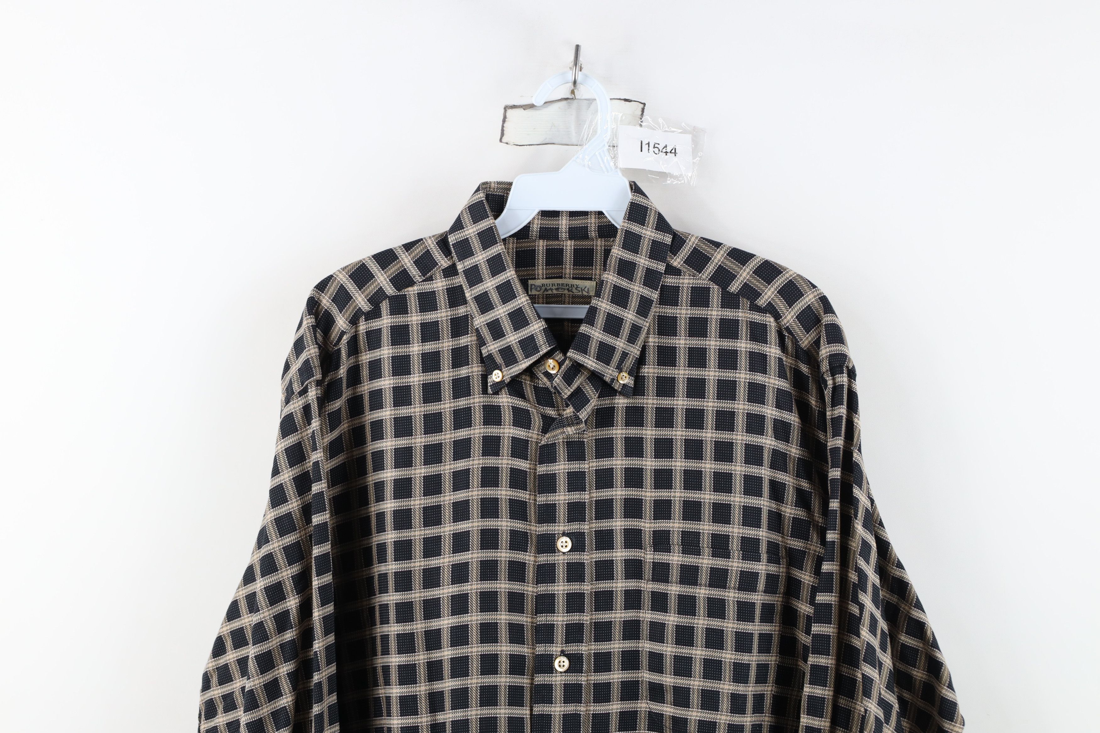 Burberry Burberry London Earth Tone Collared Button Down Shirt USA Size US L / EU 52-54 / 3 - 2 Thumbnail