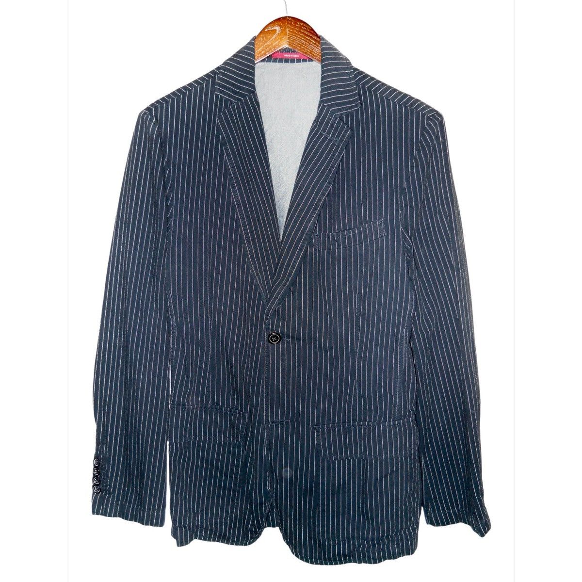 image of Beauty Beast x Hysteric Glamour Black&white Pinstripe Blazer, Men's (Size 42R)